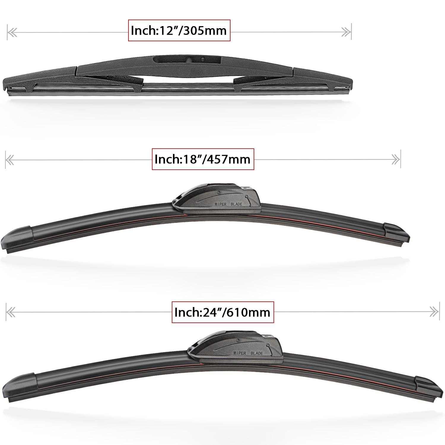 Raintok Windshield Wiper Blades Replacement For 2005-2015 Nissan Xterra / 2005-2012 Nissan Pathfinder Original Factory Quality F