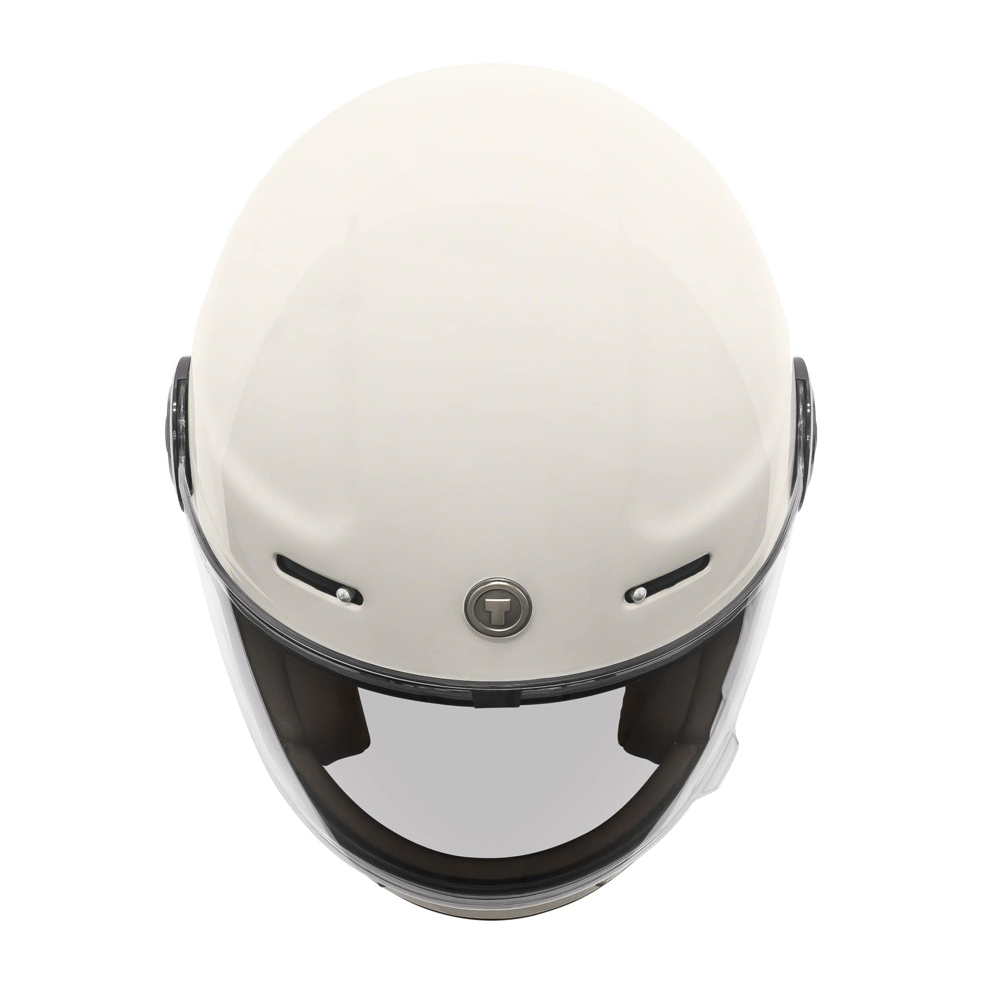 Torc T1 Unisex-Adult Retro Full Face Motorcycle Helmets, Pearl White Full Tree, X-Large