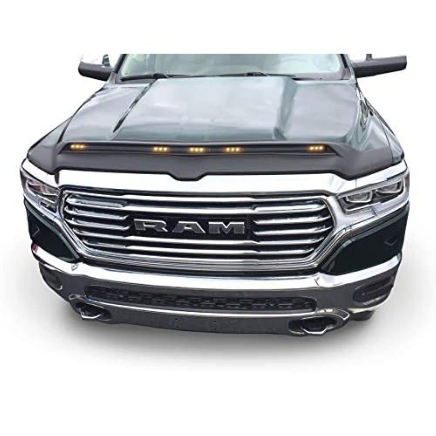 Auto Ventshade [Avs] Aeroskin Lightshield/Hood Protector | Fits 2009-2023 Dodge Ram 1500 (19-23 Classic Body Only, Excludes Sport/Rebel) Black, 1 Pc. | Textured Black - 753004