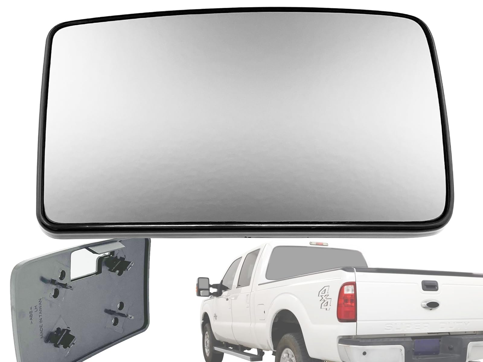 APA Replacement for Towing Mirror Lower Wide View Glass Non-Heated 2013-2016 F Series SUPER DUTY F250 F350 F450 F550 Driver Left
