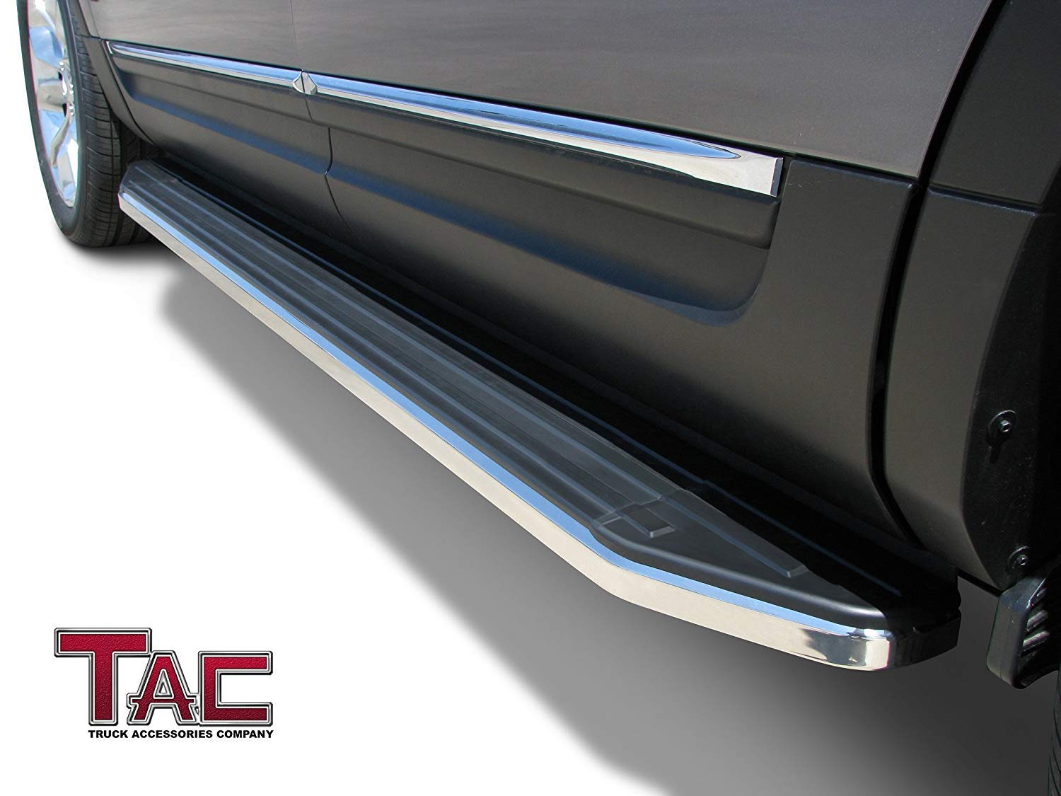 Tac Running Boards Fit 2014-2019 Toyota Highlander (No Drilling/Cutting Required) Aluminum Black Side Steps Nerf Bars Rock Panel Off Road Exterior Accessories (2 Pieces Running Boards)