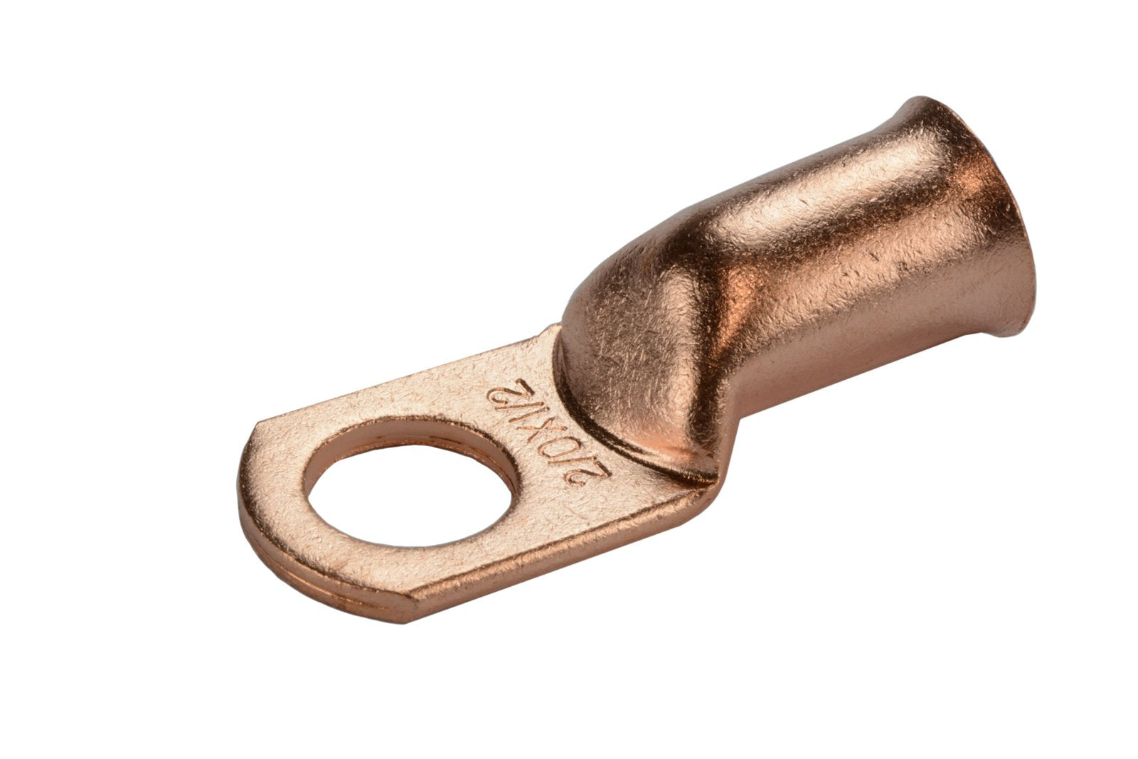 Temco 10 Pack Bare Copper Welding Battery Cable Ends, Lugs Terminal 2/0 Awg 1/2'' Hole (6 Awg To 1/0 Awg Options Available)