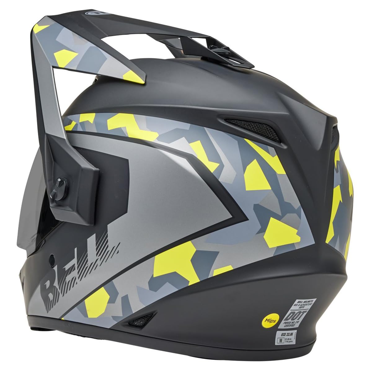 Bell Mx-9 Adventure Mips Dirt Helmet (Matte Mesa Black/Yellow Camo - Medium)