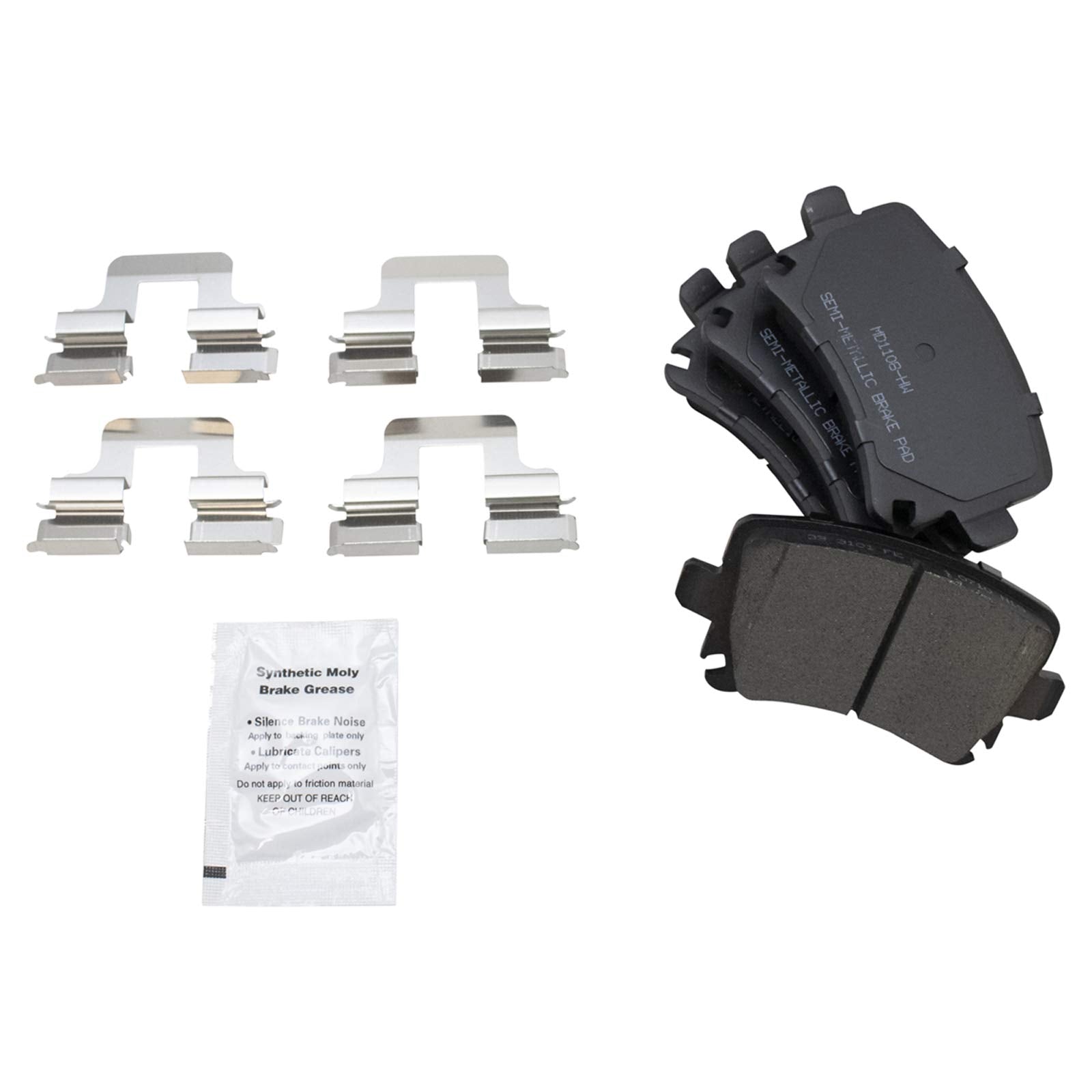 Trq Rear Brake Pad & Rotor Kit Brake Pads Brake Rotor Semi-Metallic Compatible With 2009-2013 Volkswagen Cc 2010 Passat 2008 R32