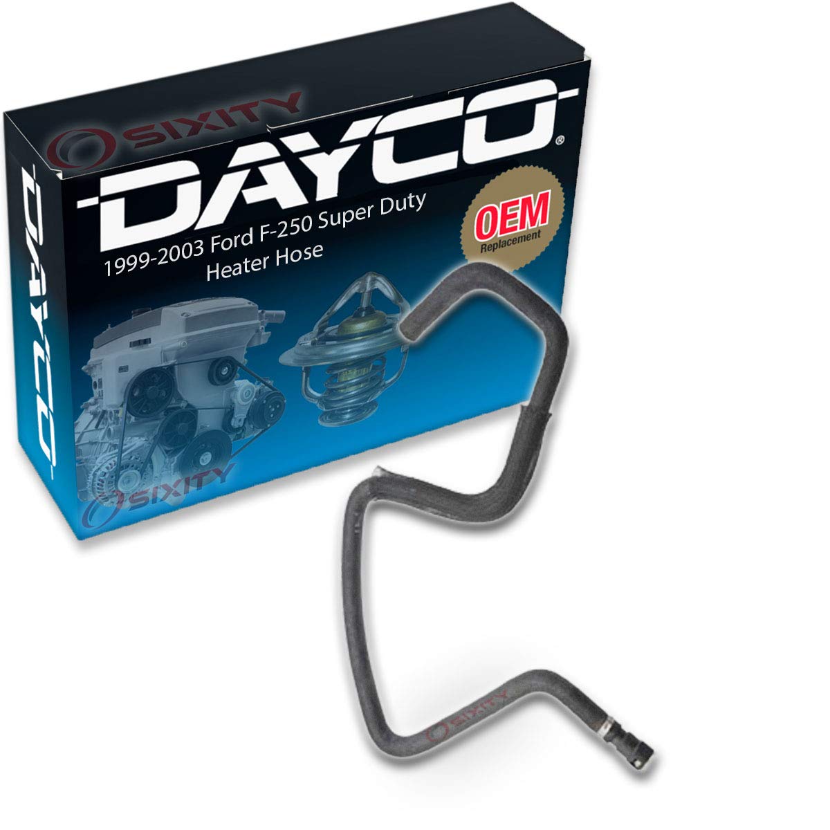 Dayco Engine To Heater HVAC Heater Hose compatible with Ford F-250 Super Duty 7.3L V8 1999-2003