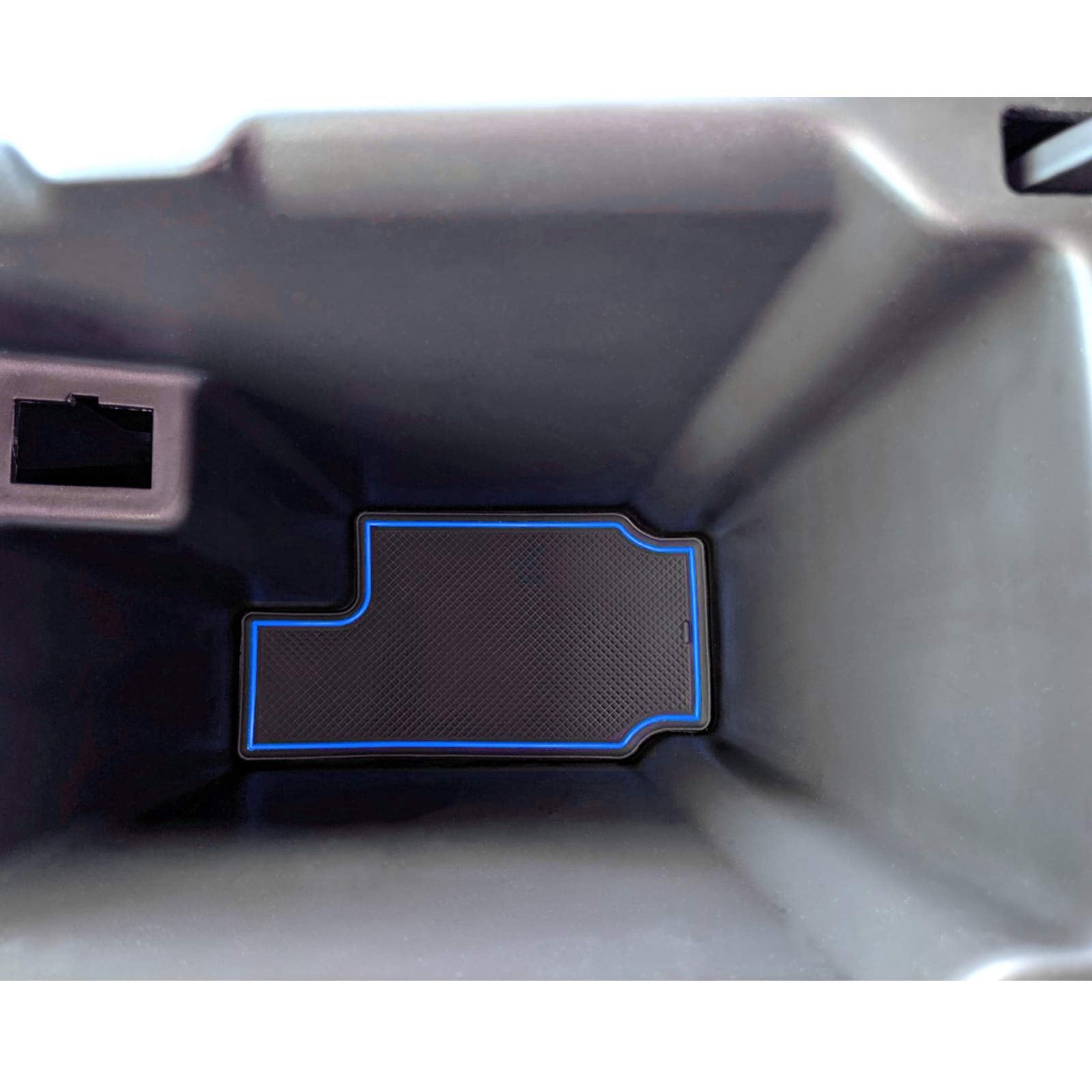 Jdmcar Custom Liner Accessories Compatible With Chevy Colorado/Gmc Canyon 2015-2021 2022, Console, Door Pocket, And Cup Holder Rubber Mats 26-Pc Set (Crew Cab, Blue Trim)