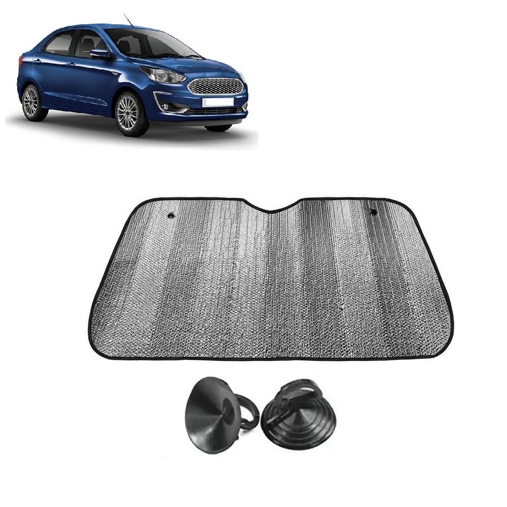 Car Windshield Sun Shade UV Rays Protector Silver Sunshade Solar Reflective Suitable for Figo Aspire T2