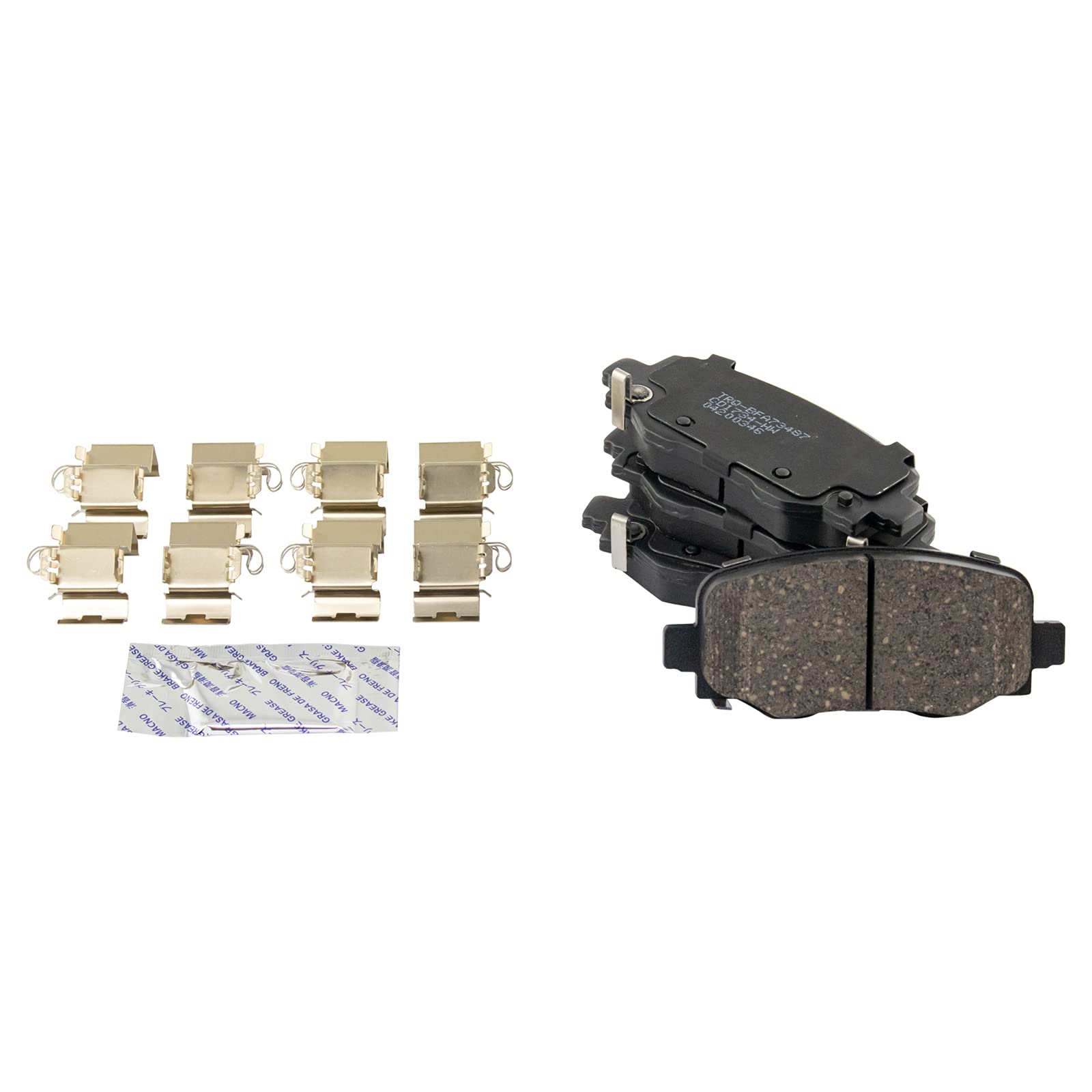 Trq Rear Brake Pad & Rotor Kit Brake Pads Brake Rotor Ceramic Premium G-Coated Compatible With 2015-2017 Chrysler 200 2014-2021