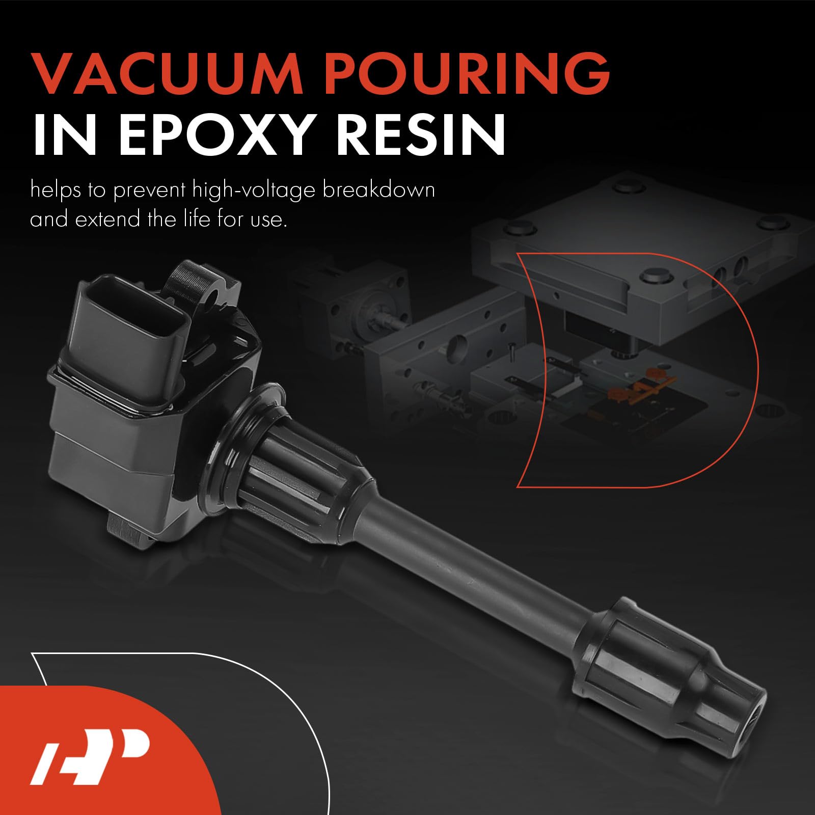 A-Premium Engine Ignition Coil Pack Compatible With Nissan Maxima 1995-1999 & Infiniti I30 1996-1999, V6 3.0L, Front Bank, 3-Pc