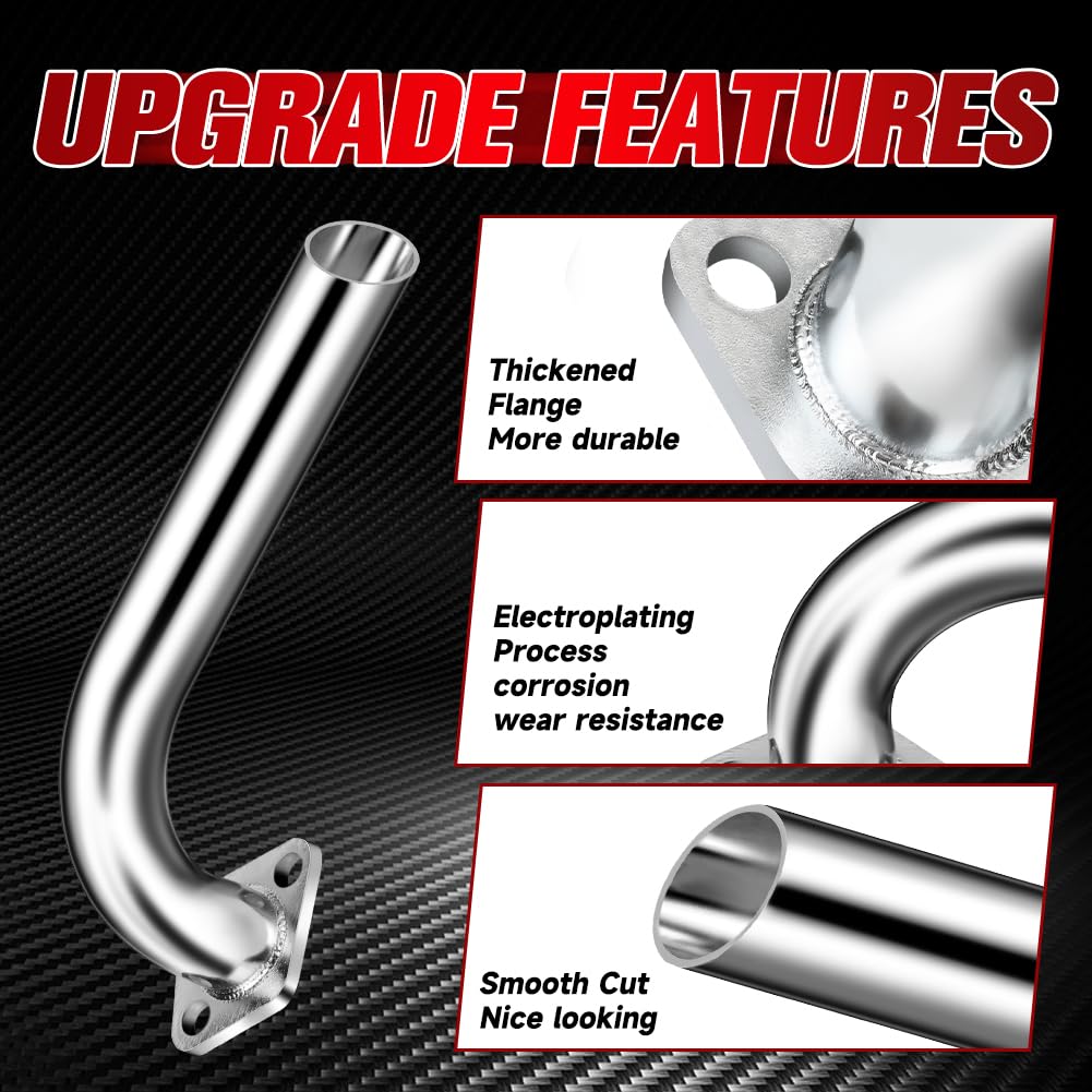 Fvrito Exhaust Pipe Header For Ct200U Coleman Bt200X Ct200U-Ex Kt196 Mini Bike Go Kart Predator 212Cc 224Cc 196Cc 6.5Hp Gx160 Gx