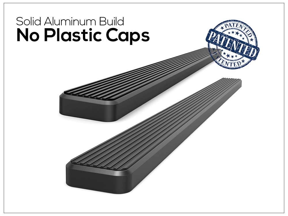 APS Running Boards Nerf Bars 6" Black Stainless Steel for Ford F250 F350 Super Duty 1999-2016 Crew Cab Model IB-F6011B