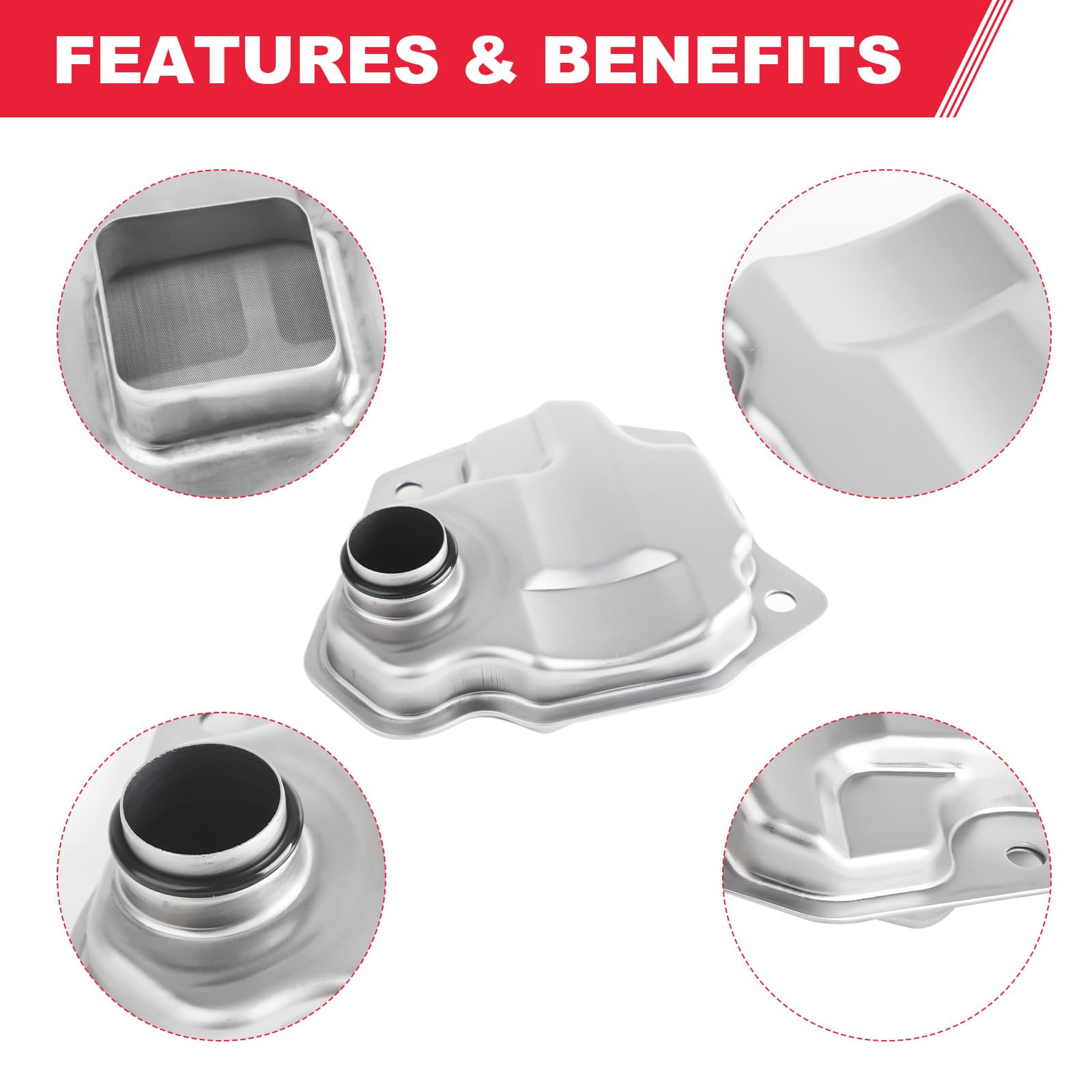 Transmission Filter Oil Pan Gasket Kit Fits for Nissan Altima Rogue Sentra NV200 Dodge Caliber Jeep Mitsubishi Replaces# 31728-1