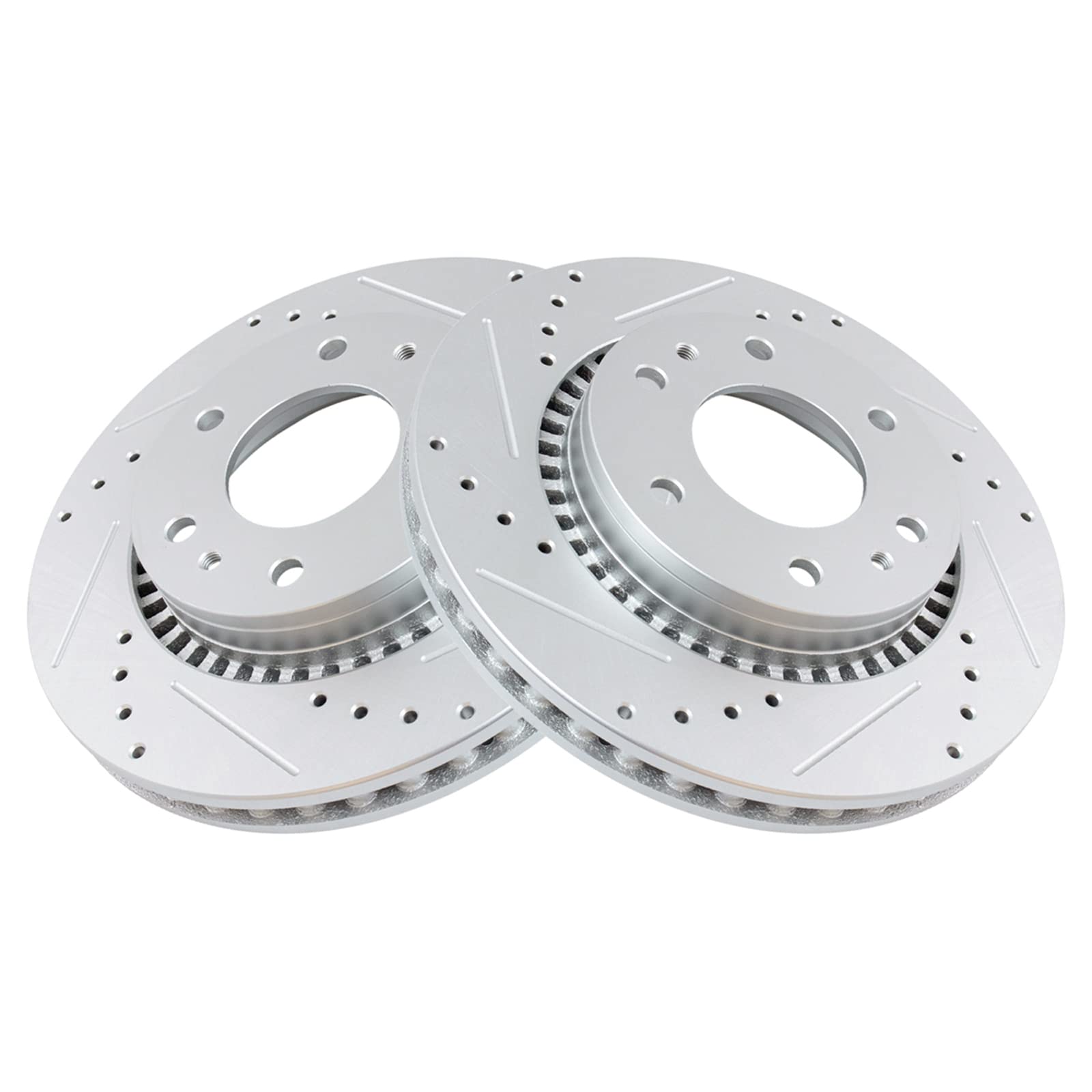 Trq Front Performance Brake Rotors Set Premium G-Coated Compatible With 2006-2007 Buick Rainier 2006-2009 Chevrolet Trailblazer