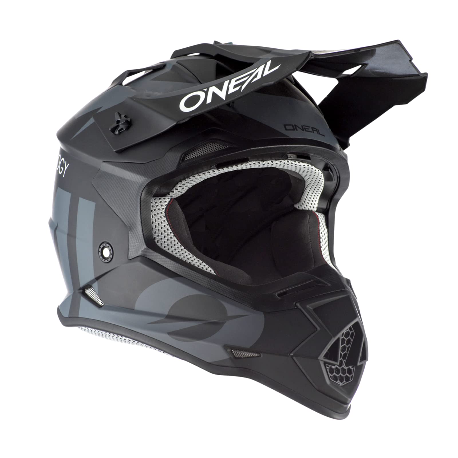 O'Neal 0200-S14 2Series Adult Helmet, Slick (Black/Gray, Lg)