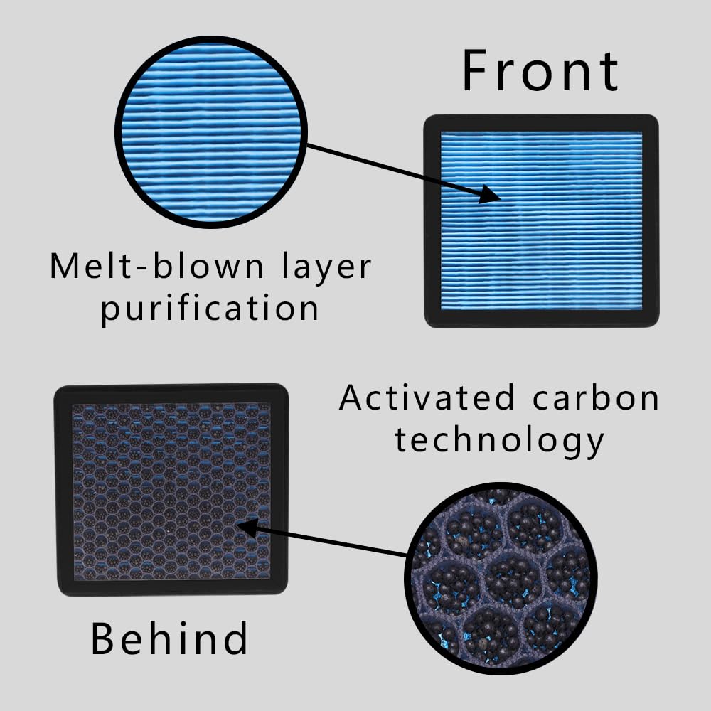 Lecctso Cabin Air Filter, Air Filter, Cabin Filter Includes Activated Carbon, Engine Air Filter for My Car Send Out Smells of La