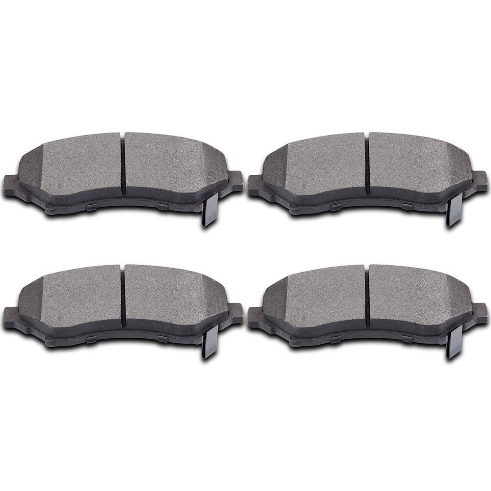 Cciyu D1327 Front Ceramic Brake Pads Kits 4Pcs Fit For Chrysler Town & Country,For Dodge Grand Caravan,Journey,Nitro,For Jeep Li