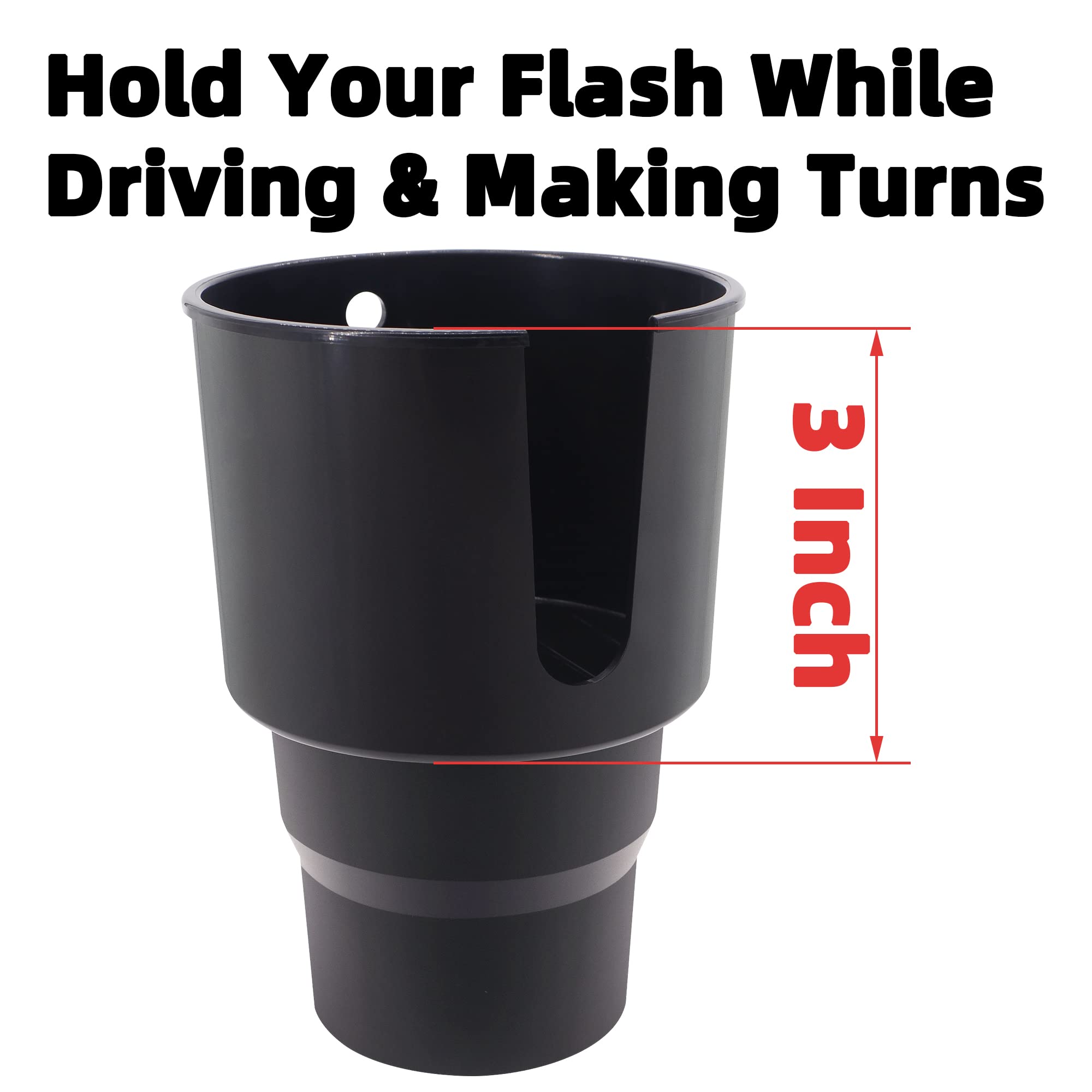 iSaddle Car Cup Holder Adapter for Hydro Flask, Yeti, Nalgene - Fits Bottles Up to 3.8 Inches, Model CH-393, Plastic
