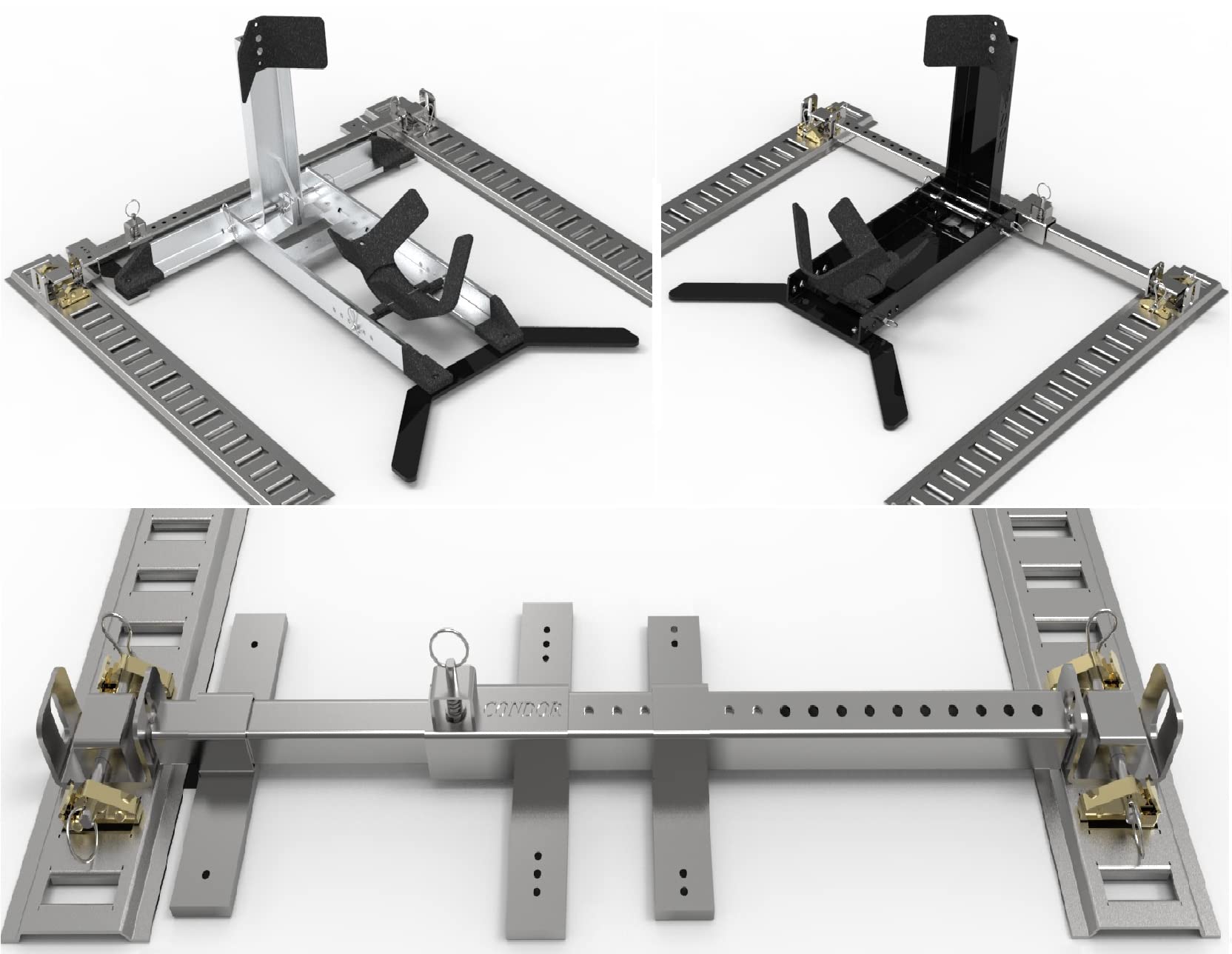 CONDOR UNIV-E Track Universal E-Track Adapter Kit - Heavy Duty Plated Steel, Model UNIV-E TRACK