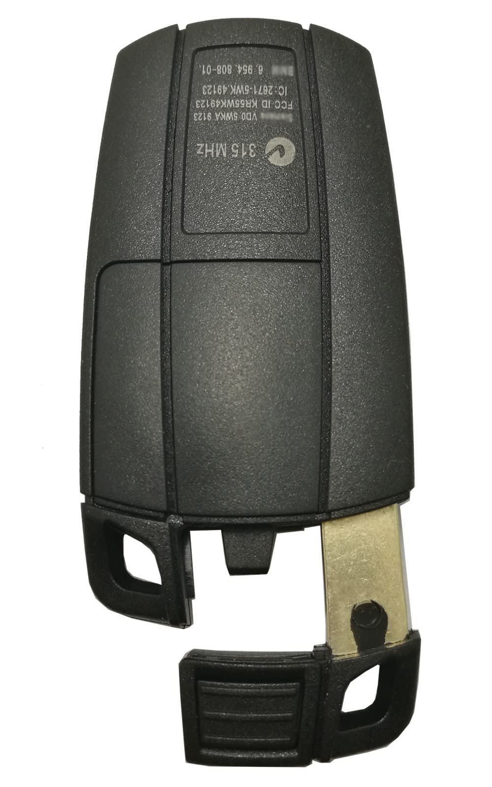 3 Buttons Keyless Remote Car Key Fob Fit For Bmw 3 5 Series X5 X6 315Mhz Kr55Wk49127 Kr55Wk49123 (Black)