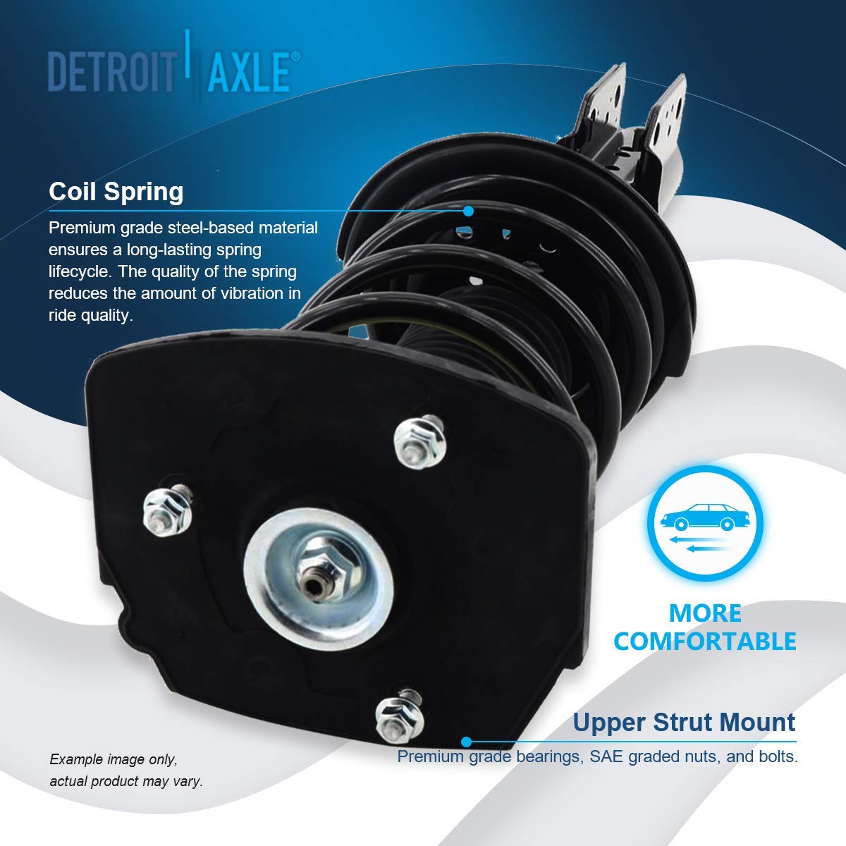 Detroit Axle - Rear Struts Sway Bars For 97-05 Buick Century 97-03 Pontiac Grand Prix 97-04 Regal [Excludes 18'' Wheels] Complet