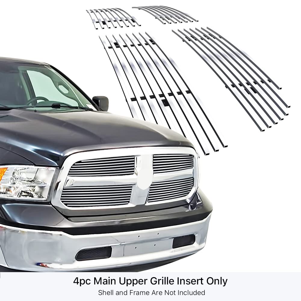 APS Honeycomb Style Stainless Steel Billet Grille Insert for Ram 1500 2013-2018 & Classic 19-21, Chrome, Model D65919A
