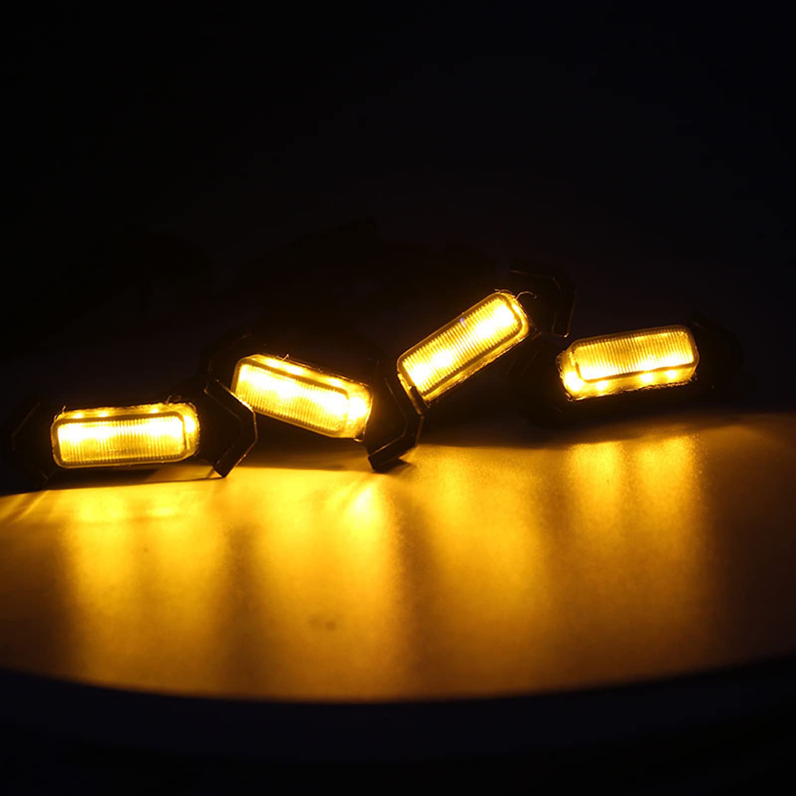 mingjue LED Grill Lights for 2016-2022 Toyota Tacoma TRD PRO - Amber Light, Black Housing, with Harness & Fuse