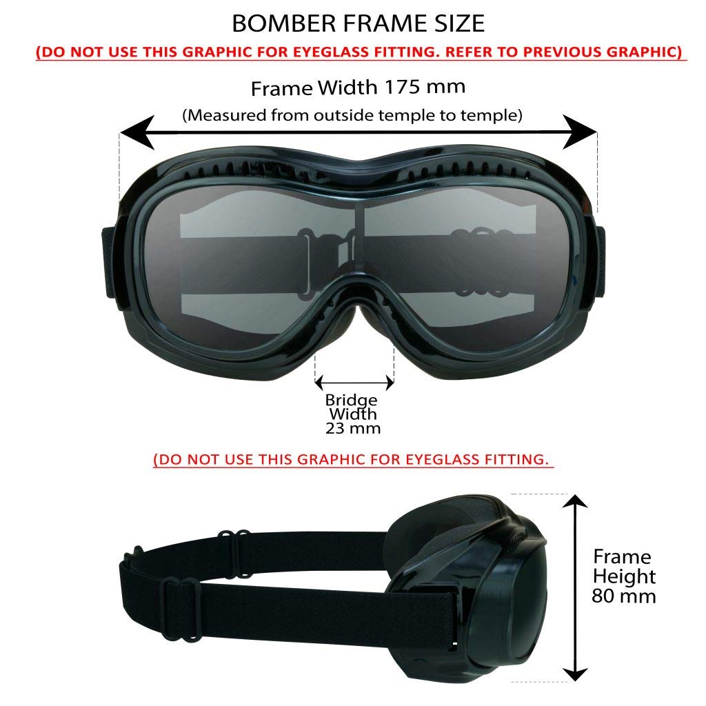 Bikershades Fit Over Goggles For Eye-Glasses Smoke Yellow Motorcycle Riding Cycling Skiing Sky Diving Outdoor Work