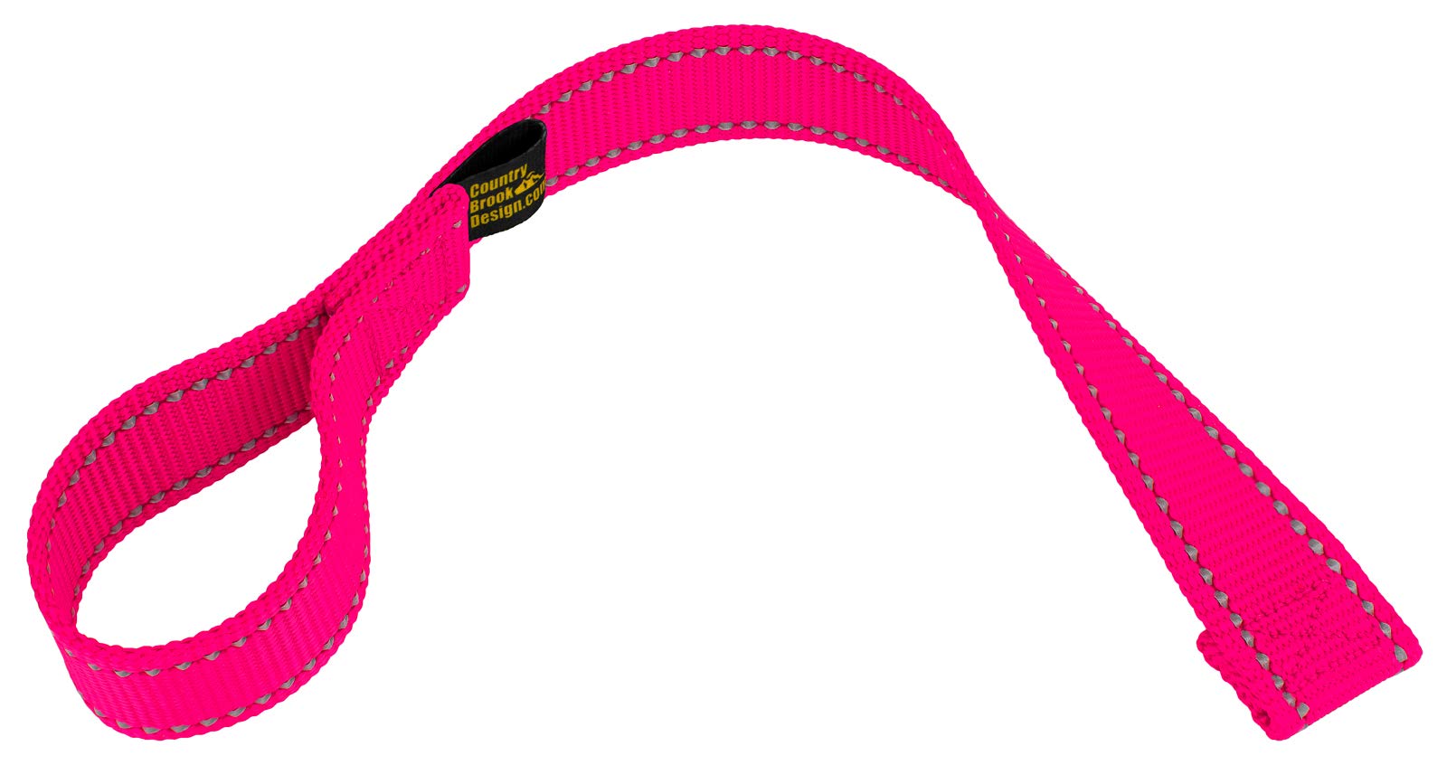 Country Brook Design  1 Inch Winch Hook Pull Strap with Reflective Nylon  Hot Pink