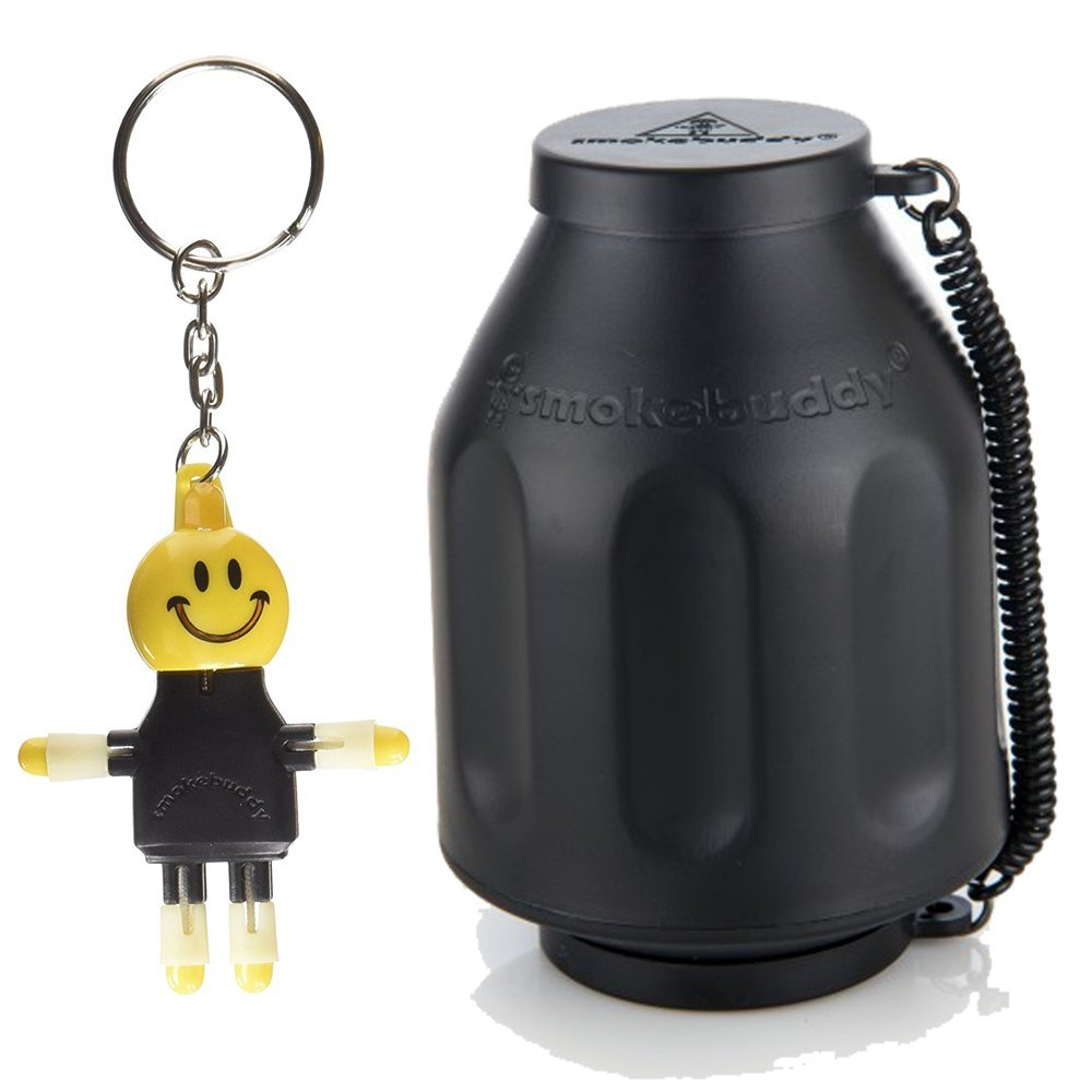 Smokebuddy Original Black Personal Air Filter - Medium Size, Black Plastic Design