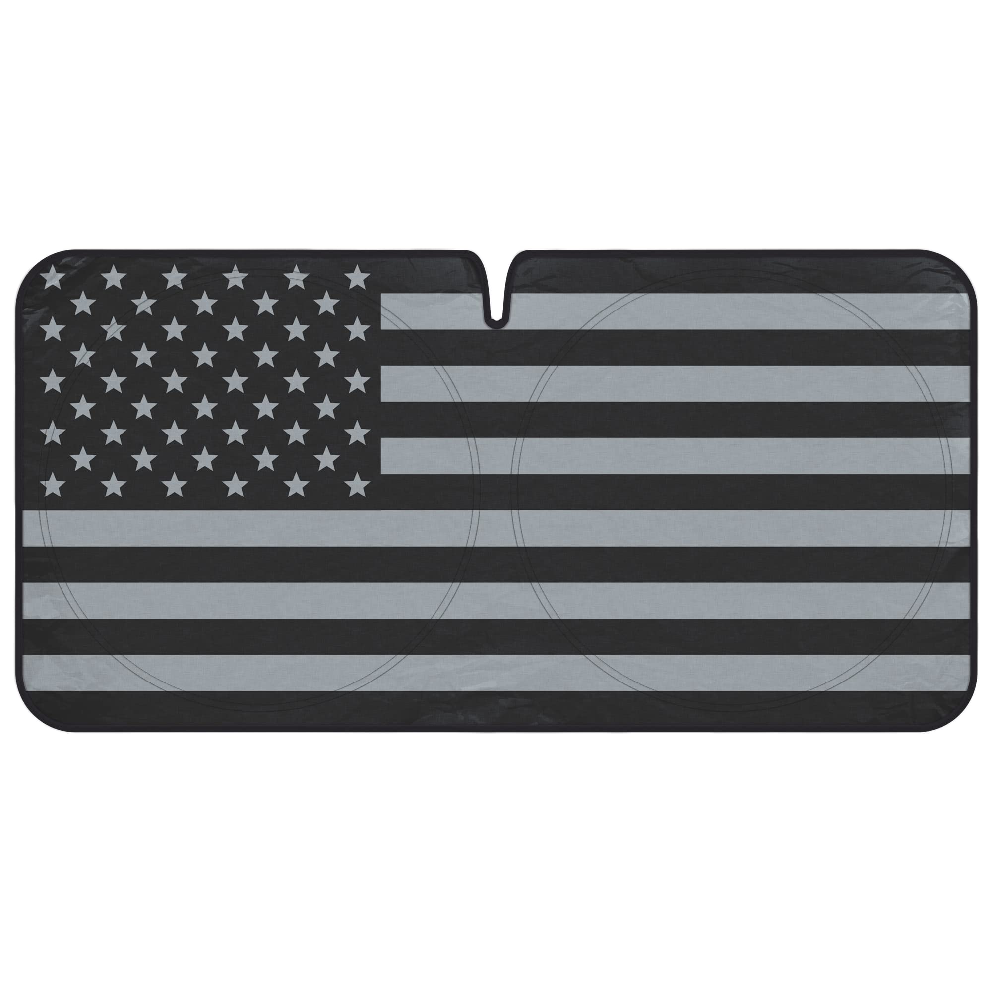 Bdk Usa Black American Flag Accordion Sun Visor For Car Windshield Cover - Truck Window Shades Car Flag & Sun Visor For Truck Wi