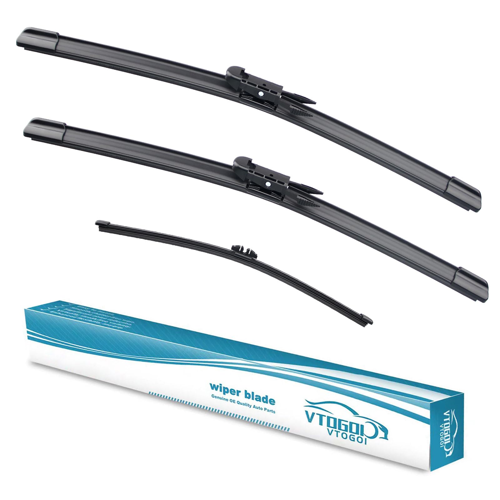 Vtogoi Wiper Blades With Rear Wiper Blades Set For 2011-2023 Ford Explorer,Automotive Replacement Windshield Wiper Blades, That Meet Oem Quality Easy Diy Install 26'+22'+11'(Set Of 3)