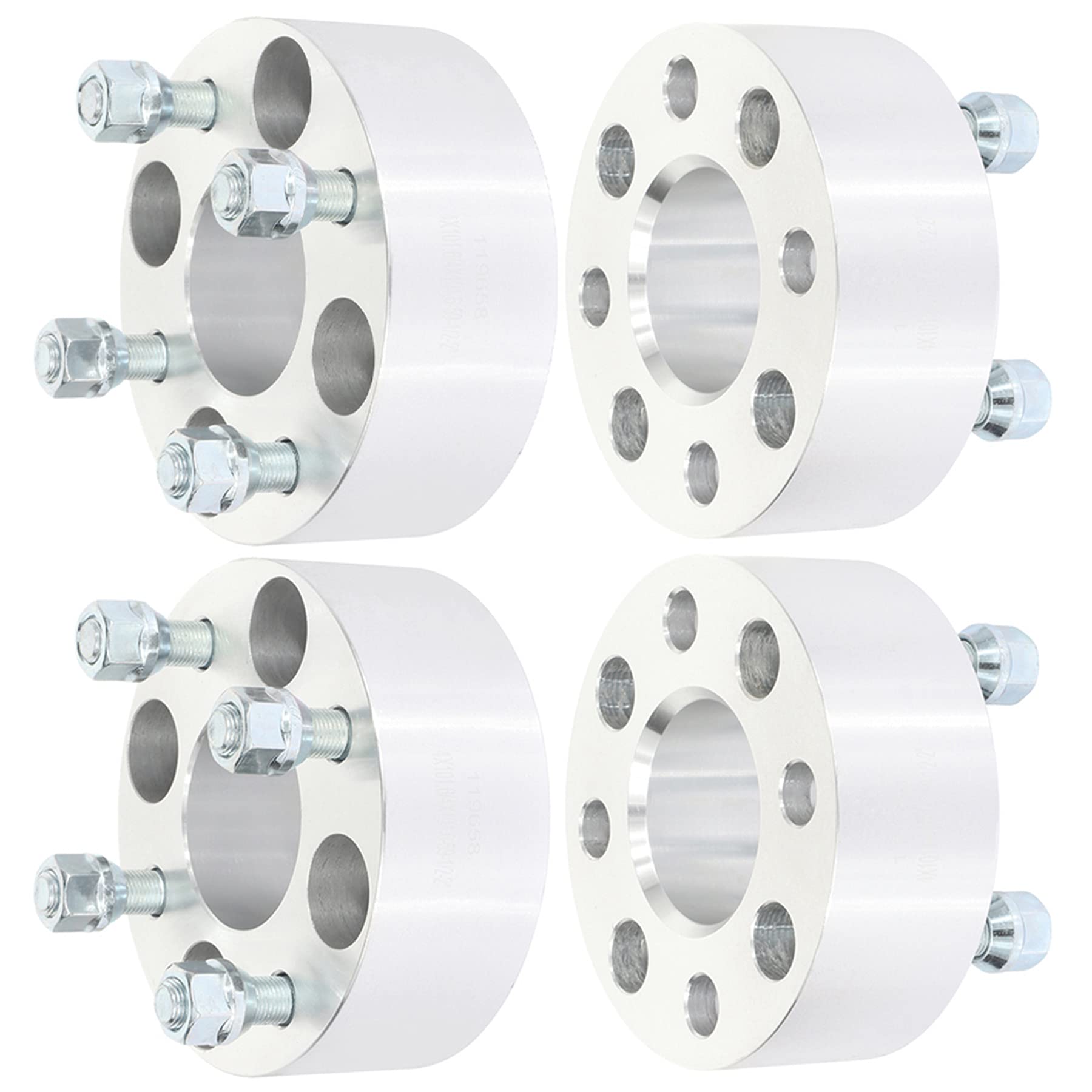 Eccpp 4X 2 Inch 4X4 To 4X4 4 Lug Wheel Spacers 4X101.6Mm To 4X101.6Mm 1/2'' Studs 59Mm Cb Fits For Ez Go Ezgo Club Car For Atv G