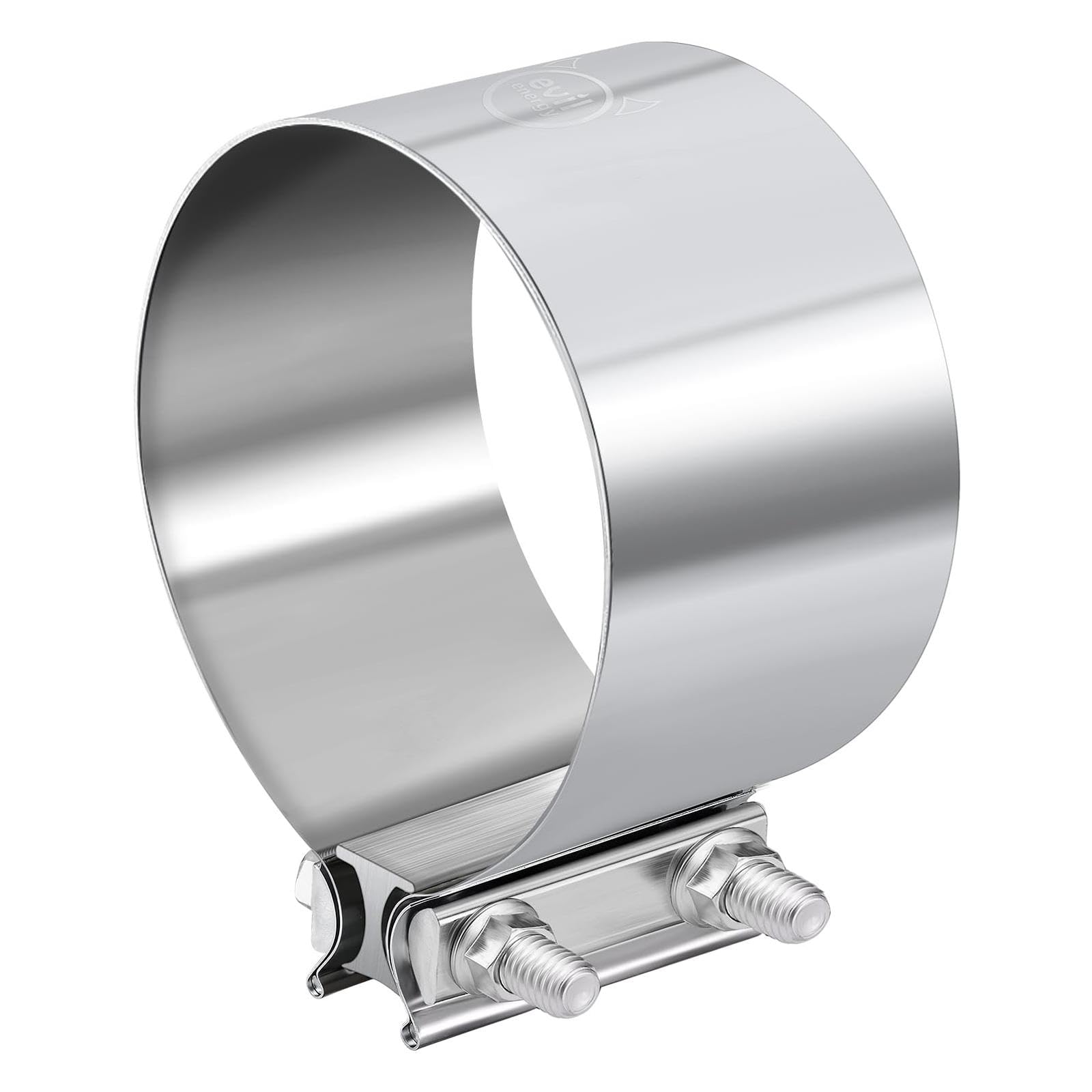 Evil Energy 4.0 Inch Exhaust Clamp,Butt Joint Band Clamp Sleeve Coupler Stainless Steel 2Pcs