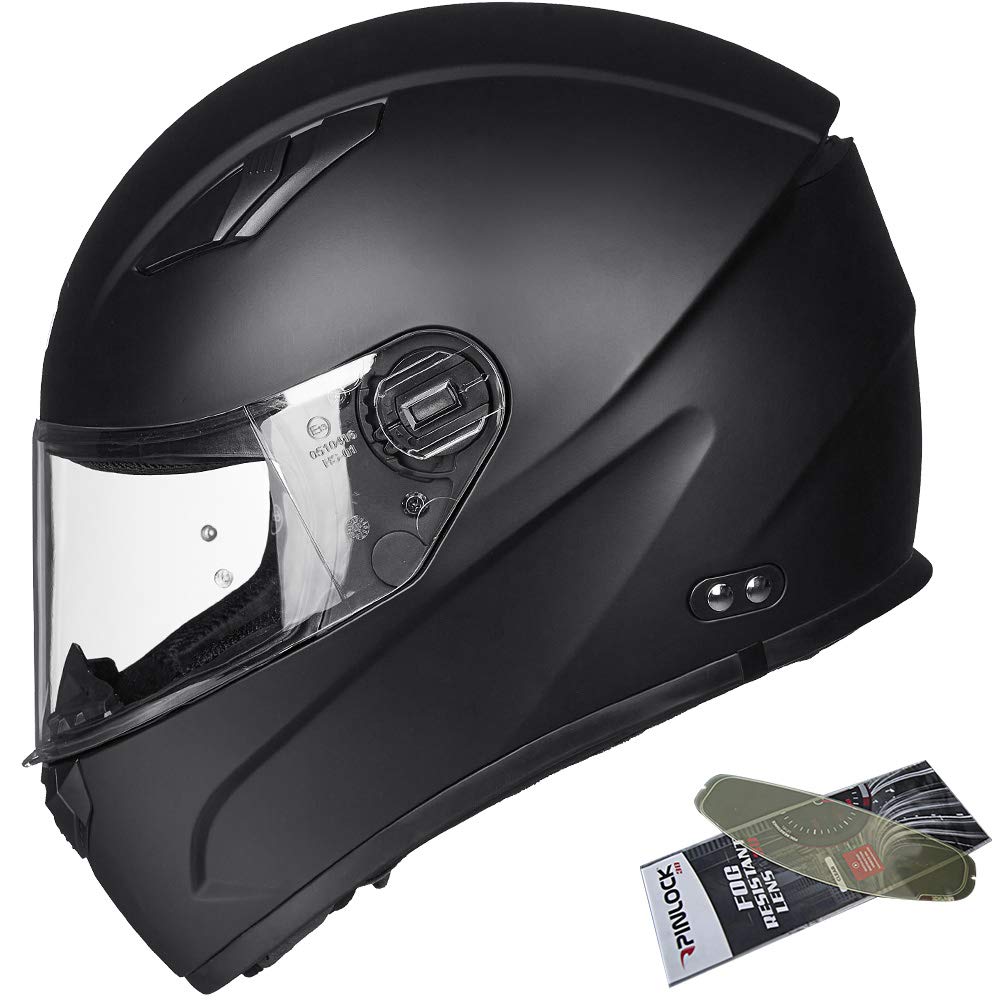 Ilm Motorcycle Helmet Motocross Full Face Ultra Large Pinlock Insert Anti-Fog Visor Atv Casco Snowmobile For Men Women Dot(Matte
