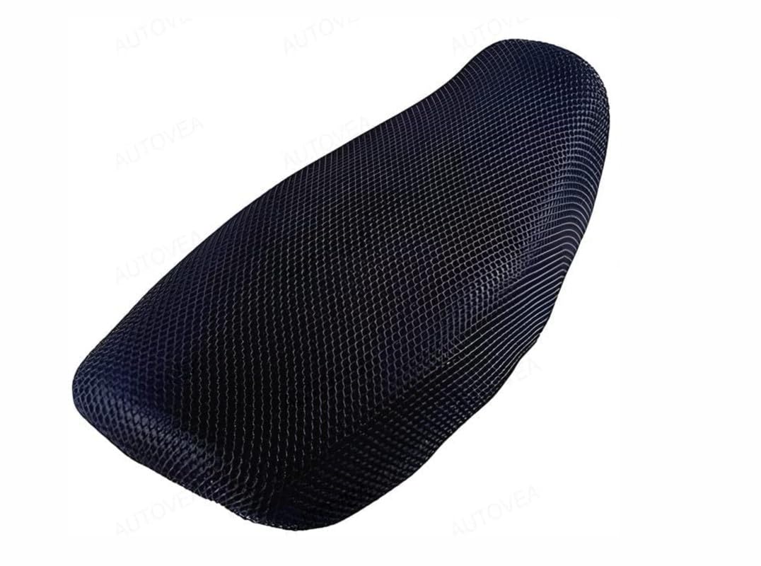 Autovea AntiSlip 3D Nylon Mesh Stretchable Net Bike/Scooty Seat Cover Cushion (Black) Compatible with Honda CB Hornet 160R