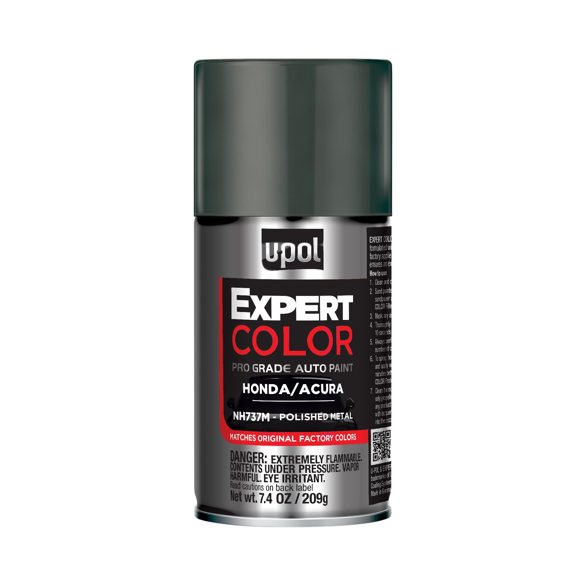 U-POL Expert Color, for Honda/Acura NH737M, Automotive Spray Paint, Professional Grade, Long-Lasting, Easy-to-Use, Polished Meta