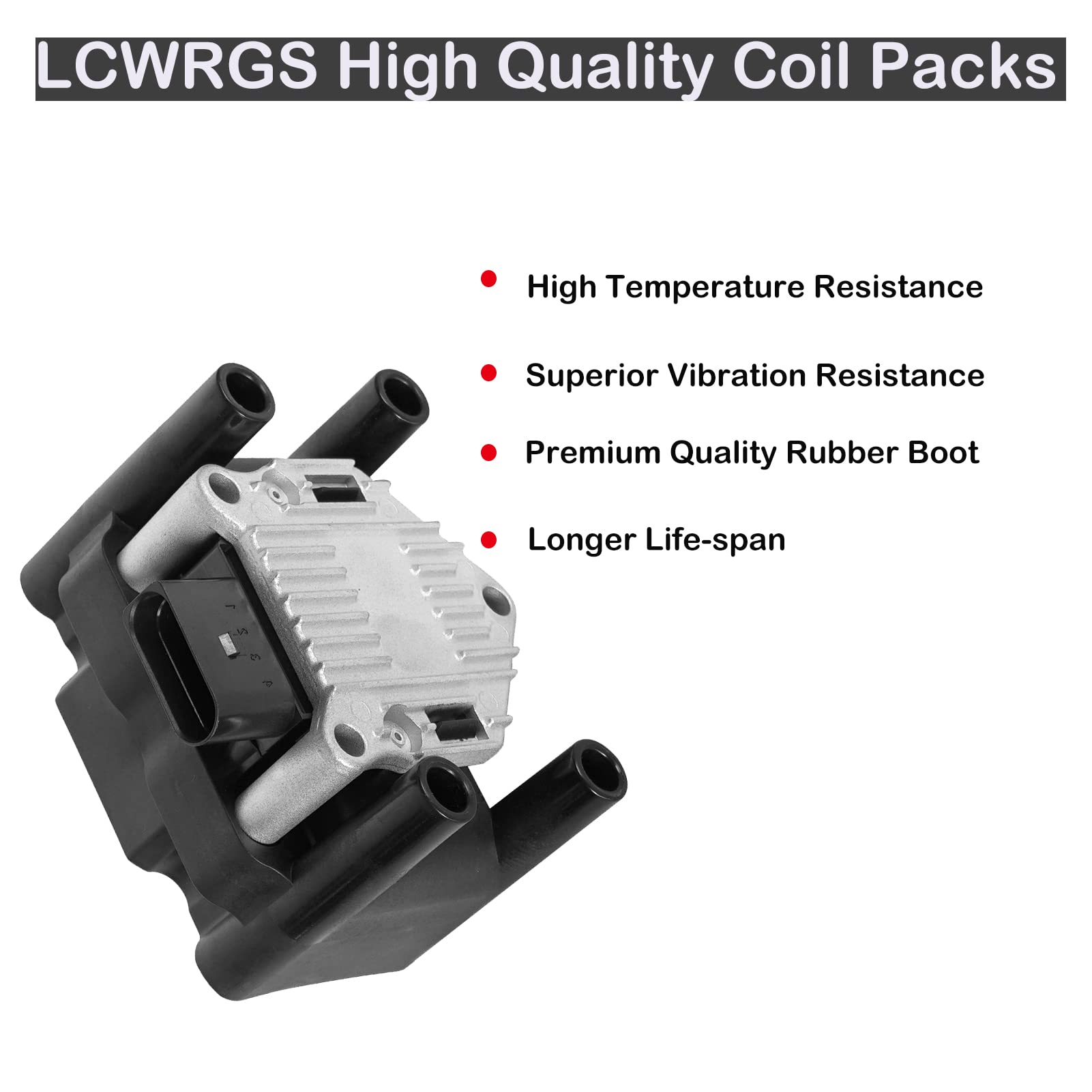 Ignition Coils for VW Volkswagen Jetta Beetle Golf Seat Ibiza Cordoba 1998 1999 2000 2001 2002 2003 2004 2005 2006 2007 2008 200