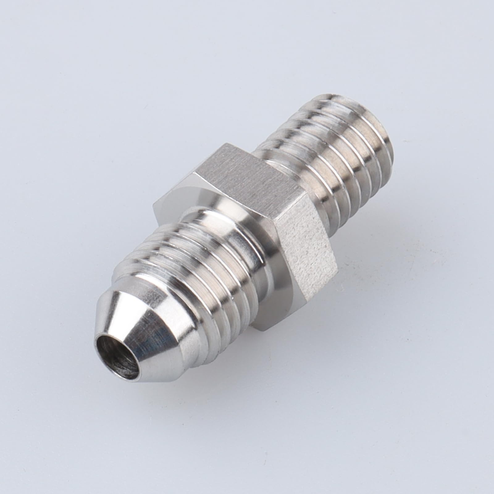 AC PERFORMANCE Male M10 x 1.5 Metric Thread to -4 AN Flare Adapter Stainless Steel