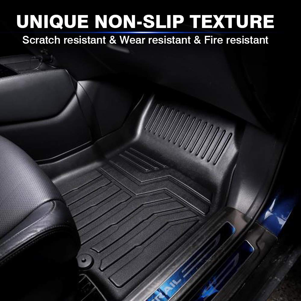 KUST Floor Mats for Nissan Rogue 2014-2020, All Weather Floor Mats for Nissan Rogue Accessories TPE Floor Liners High Edge (Not