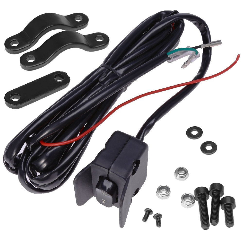 TUKIMA 12V Winch Rocker Thumb Switch - Black Plastic, Model PZ734, with Mounting Bracket for KFI, WARN, Ramsey, SUPERWINCH, Champion, Ven