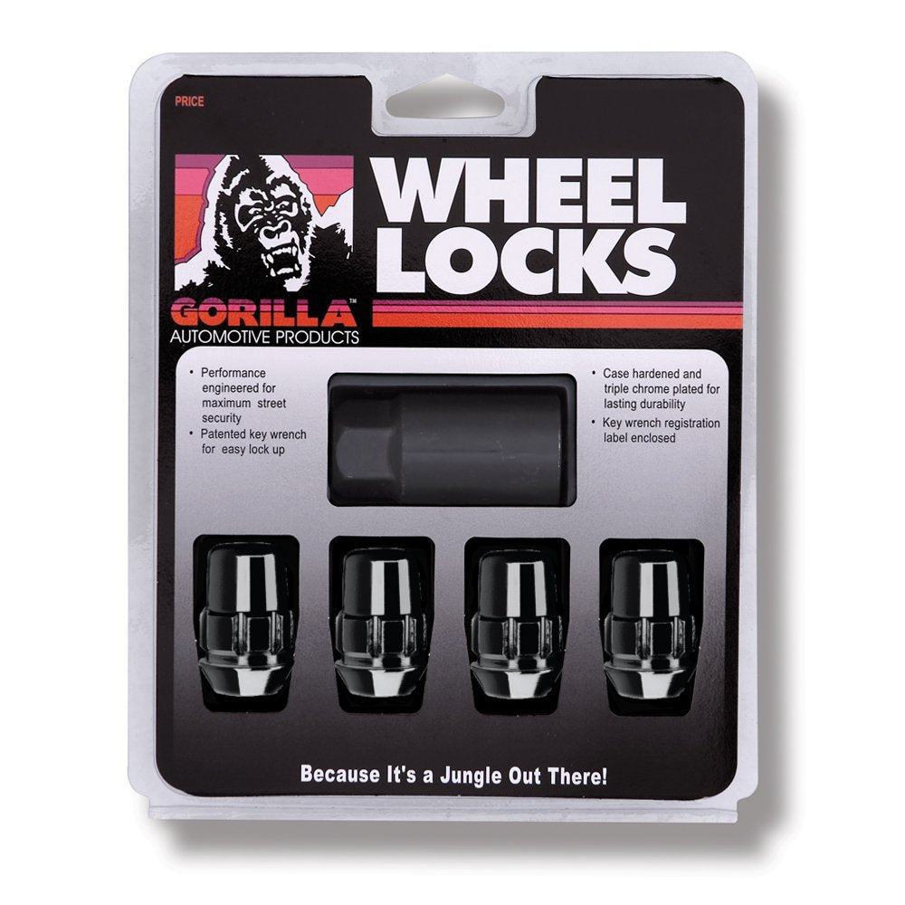 Gorilla Automotive 71681Nbc Acorn Black Chrome Wheel Locks (1/2 Thread Size)
