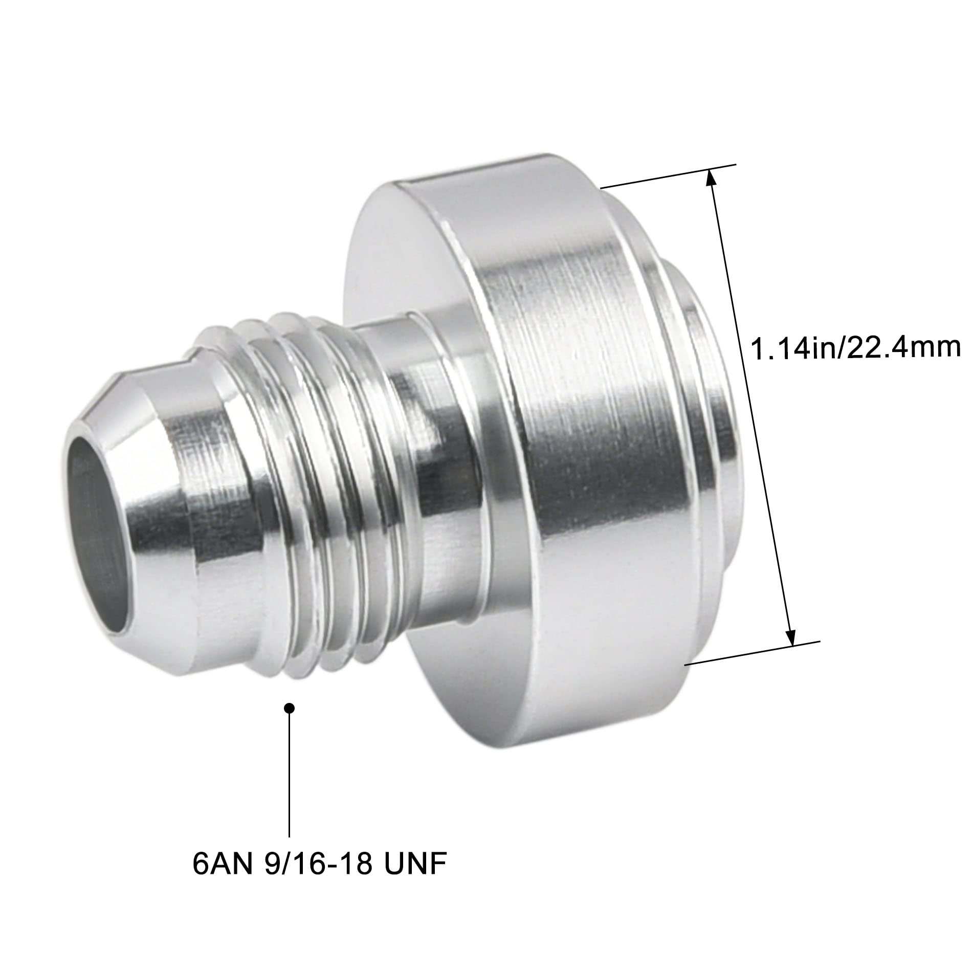 EVIL ENERGY 6AN Male Weld on Bung Fitting Aluminum 4PCS