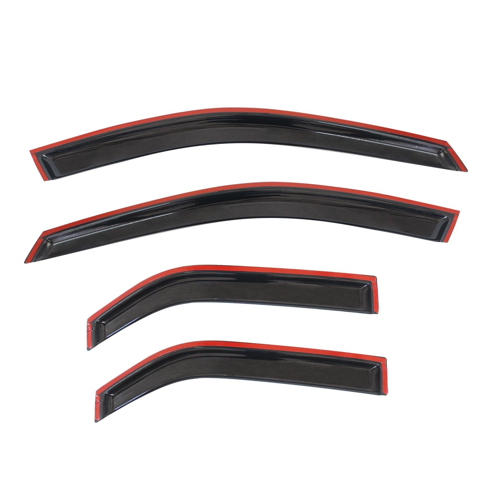 Window Visor Compatible with 2003-2007 Cadillac CTS, Slim Style Acrylic Black Sun Rain Guards Cover by IKON MOTORSPORTS, 2004 20