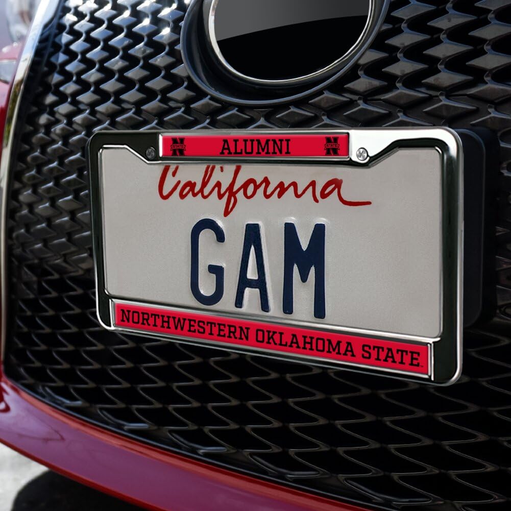 Northwestern Oklahoma State University Alumni Full Size Standard License Plate Metal Frame