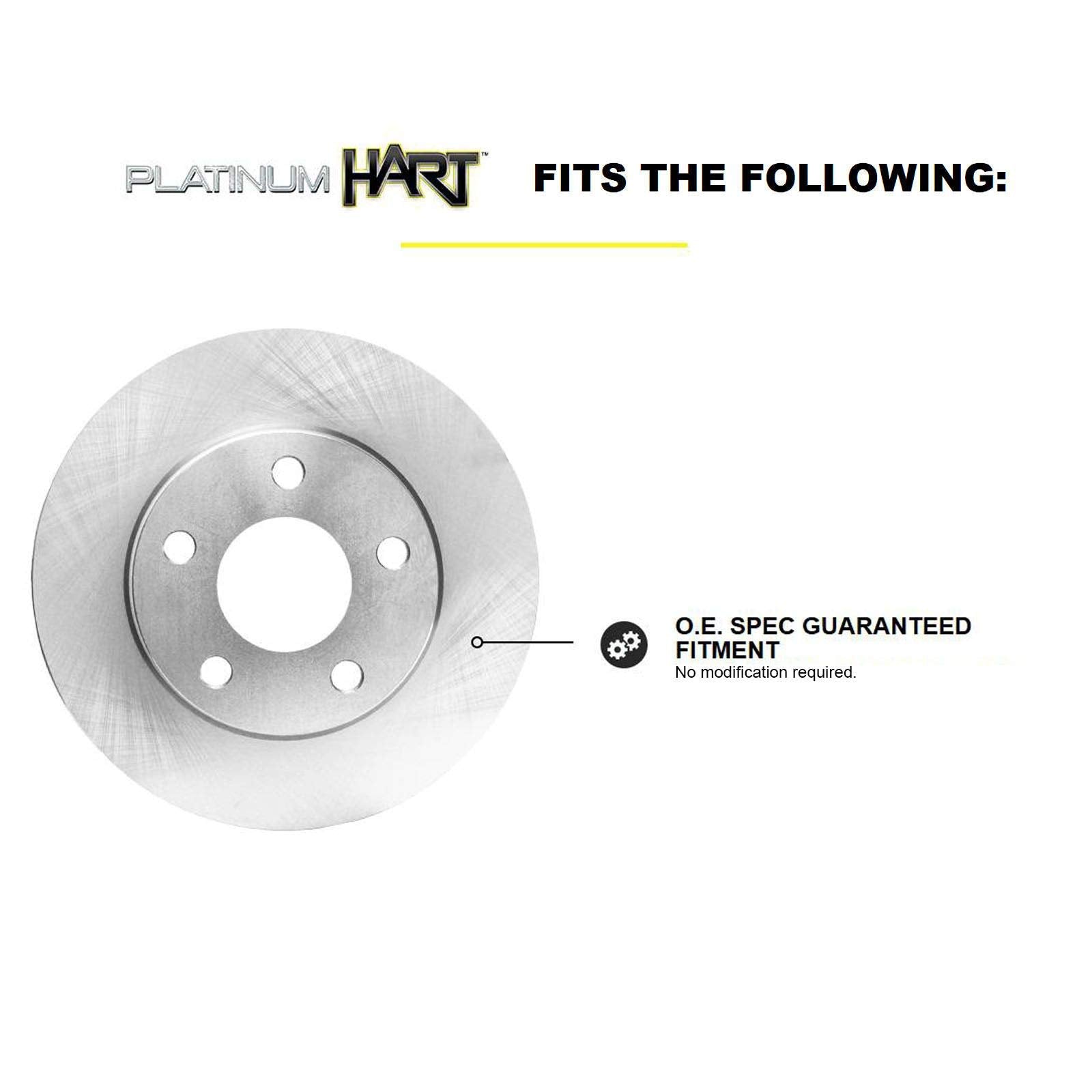 Hart Brakes Front Rear Brakes And Rotors Kit |Front Rear Brake Pads| Brake Rotors And Pads| Ceramic Brake Pads And Rotors - Rbbc