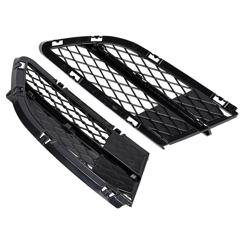 2Pcs Front Bumper Lower Fog Light Grille Mesh Grill Compatible With 335I 328I E90 E91 2008-2012 51117198901/51117198902
