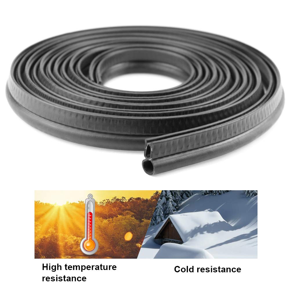 Storystore Car Door Rubber Seal Strip - 20Ft Black Trim Seal with Top Bulb for Cars, Boats, RVs, and Trucks (Model BULBT02)