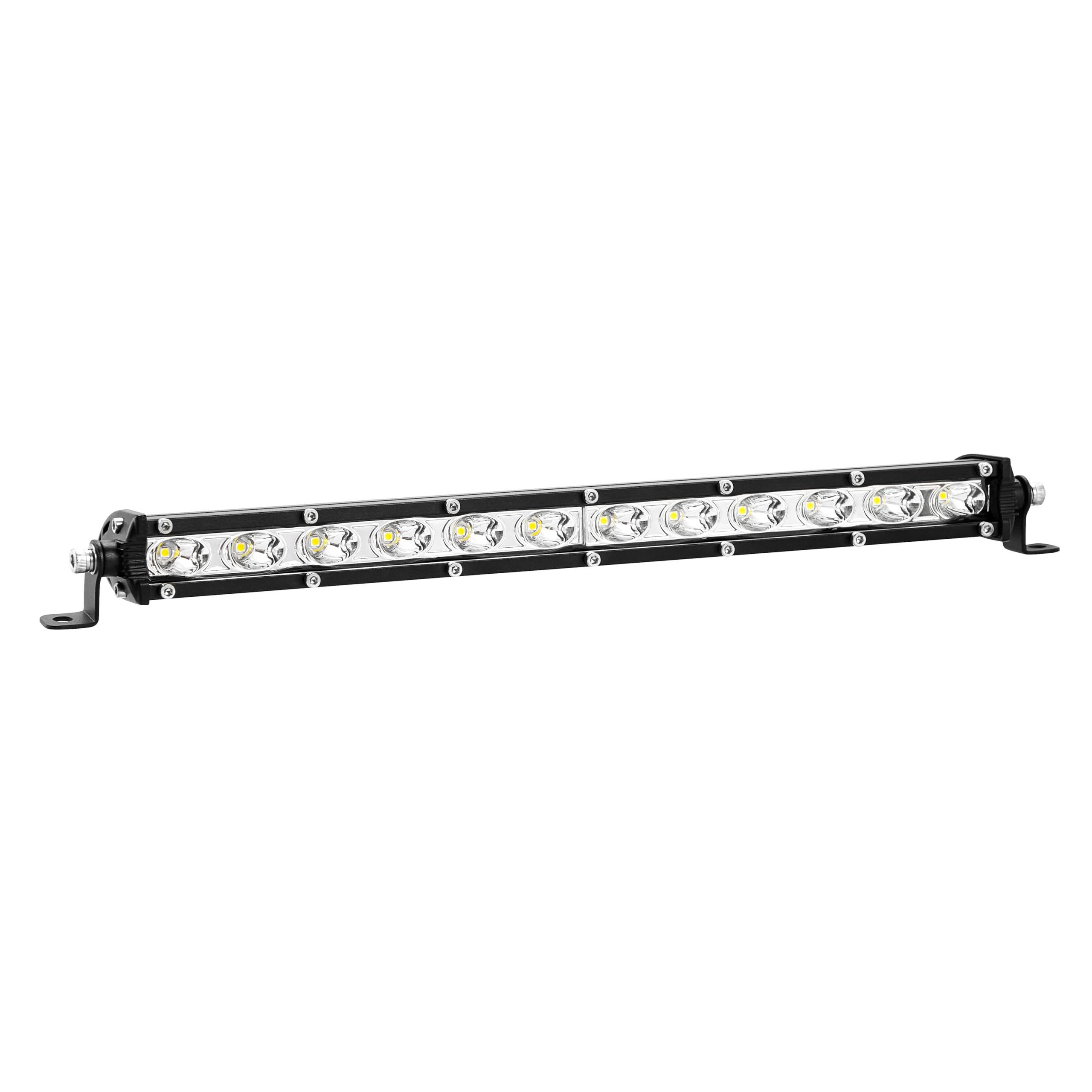 12 Inch Slimline Led Light Bar For Trucks, Led Single Row Offroad Driving Auxiliary Fog Light Pods 120W 10000Lm 12V 24V Marine T