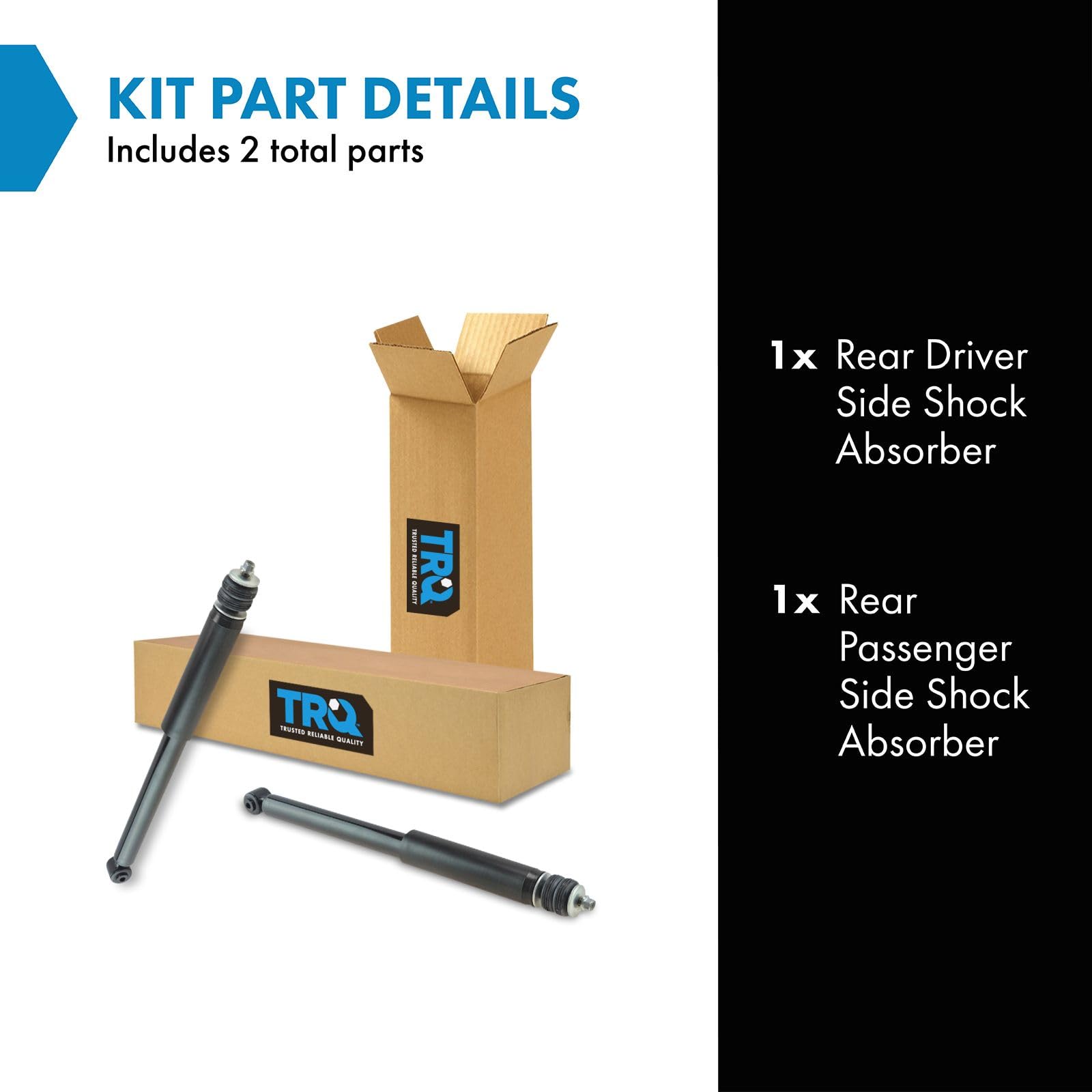 Trq Rear Shock Absorber Set Compatible With 2007-2008 Honda Fit