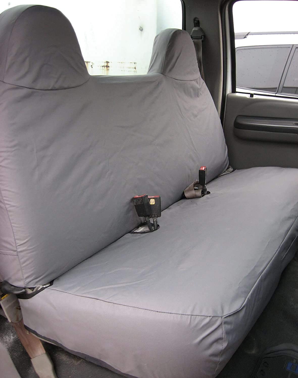 Durafit Seat Covers F236 C8 1999-2007 Ford F250-F550 Work Truck with a Front Solid Bench Seat, Custom Exact Fit Seat Covers (F23